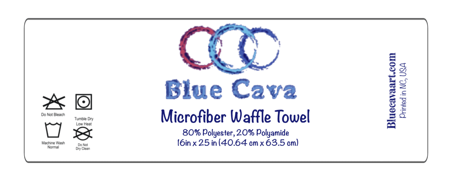 Lady Bug Microfiber Waffle Towel - Blue Cava