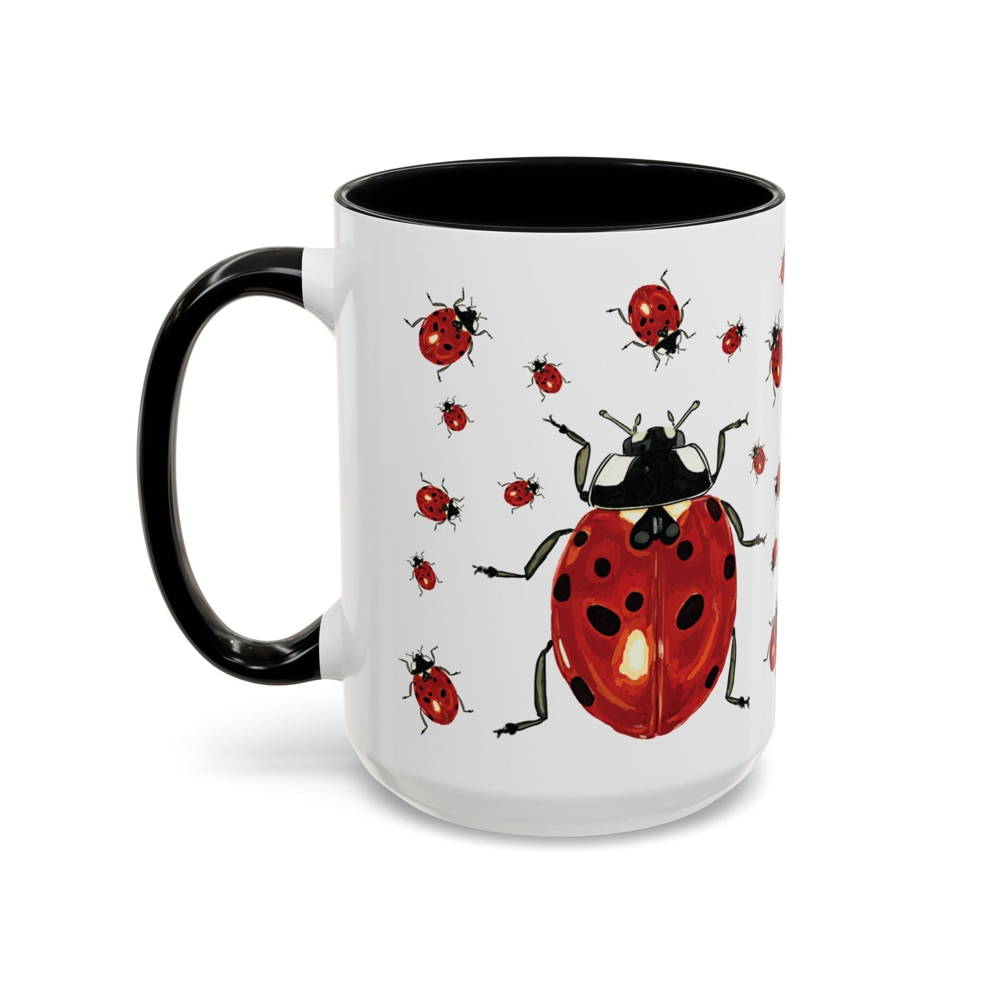 Ladybug Two Tone Ceramic Mug (11oz & 15oz) - Blue Cava