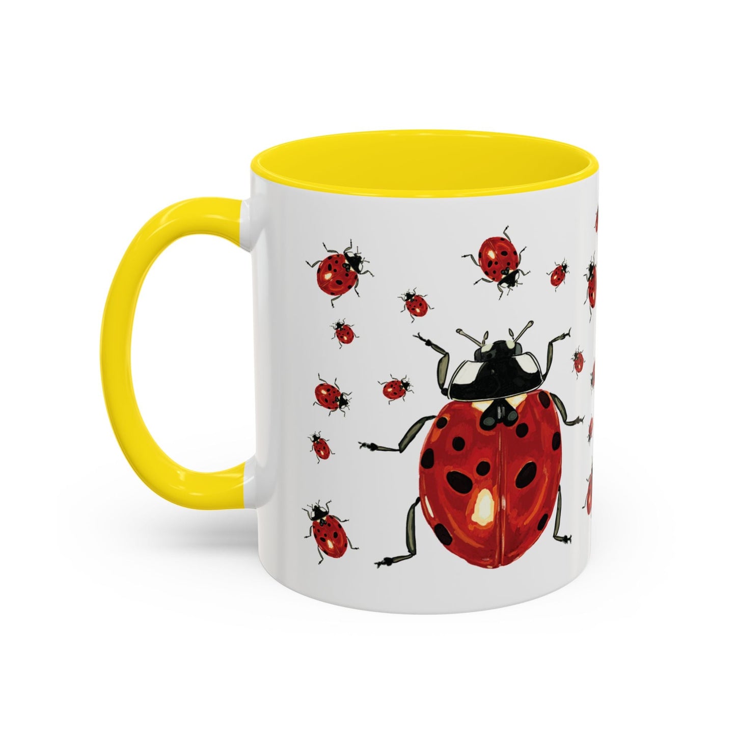 Ladybug Two Tone Ceramic Mug (11oz & 15oz) - Blue Cava