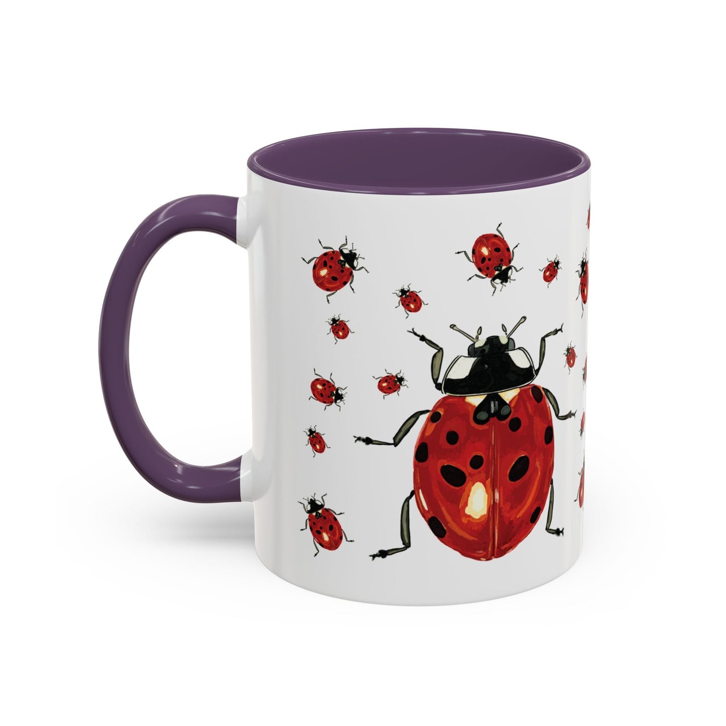 Ladybug Two Tone Ceramic Mug (11oz & 15oz) - Blue Cava