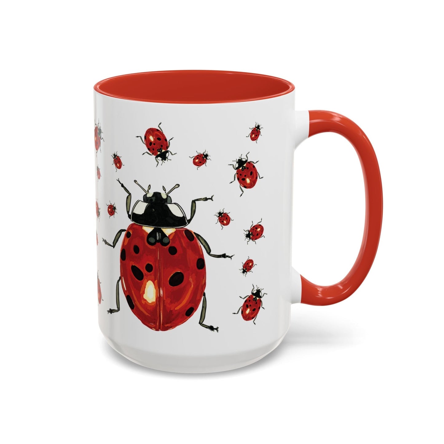 Ladybug Two Tone Ceramic Mug (11oz & 15oz) - Blue Cava