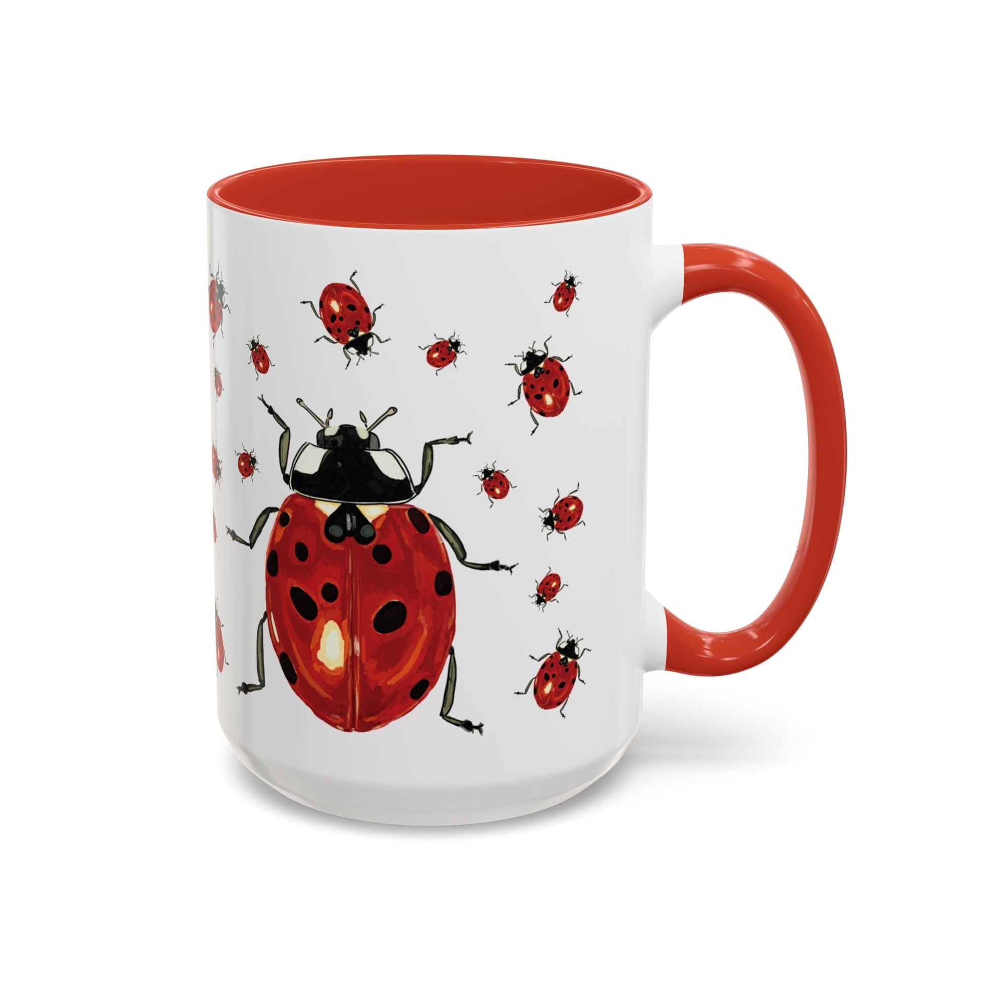 Ladybug Two Tone Ceramic Mug (11oz & 15oz) - Blue Cava