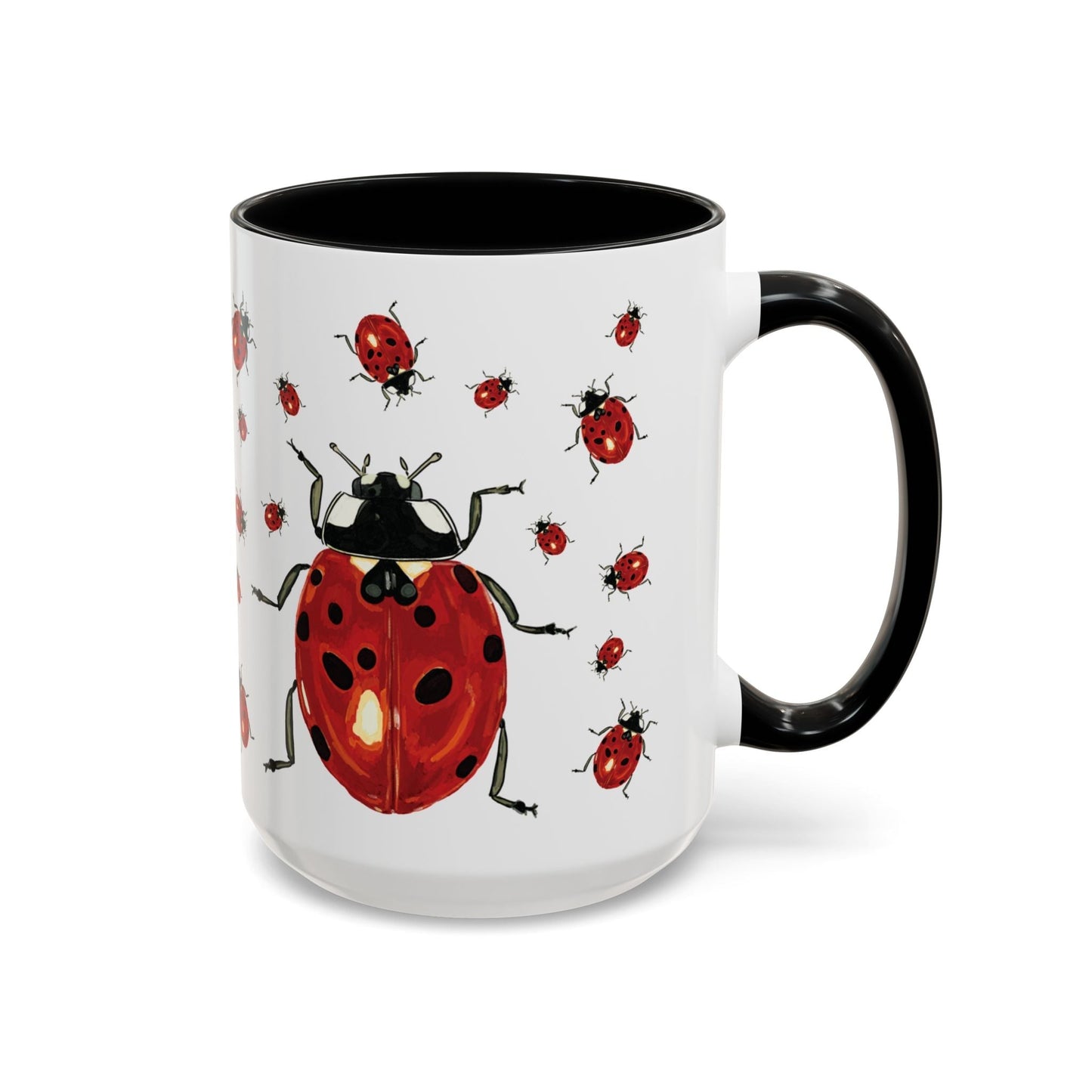 Ladybug Two Tone Ceramic Mug (11oz & 15oz) - Blue Cava