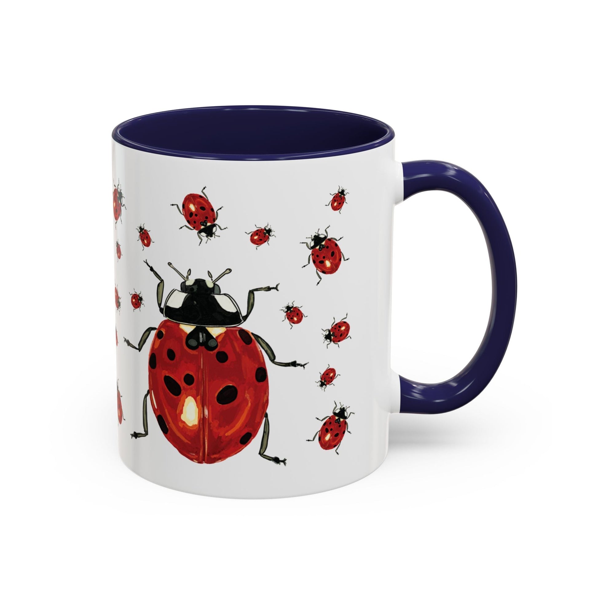 Ladybug Two Tone Ceramic Mug (11oz & 15oz) - Blue Cava