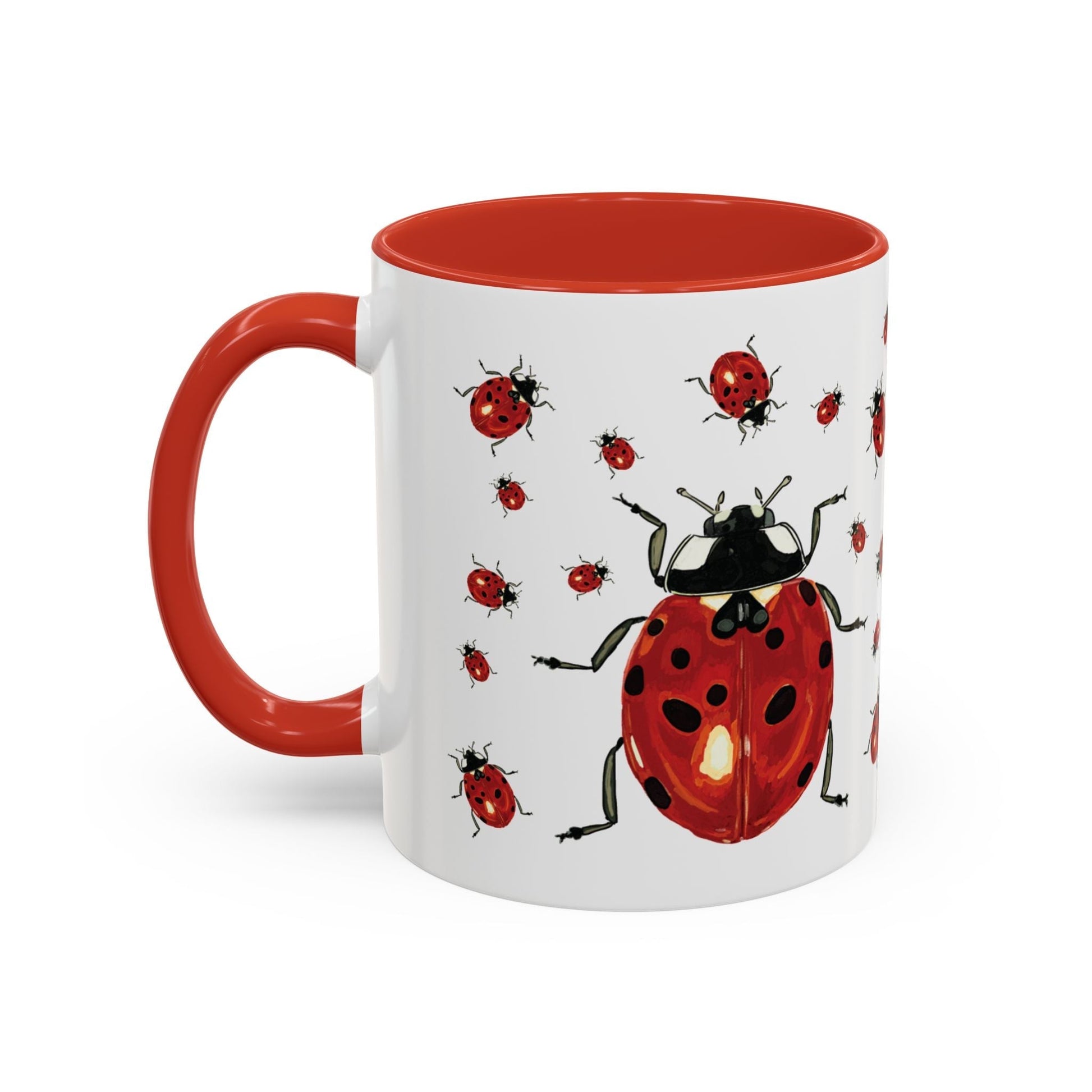 Ladybug Two Tone Ceramic Mug (11oz & 15oz) - Blue Cava