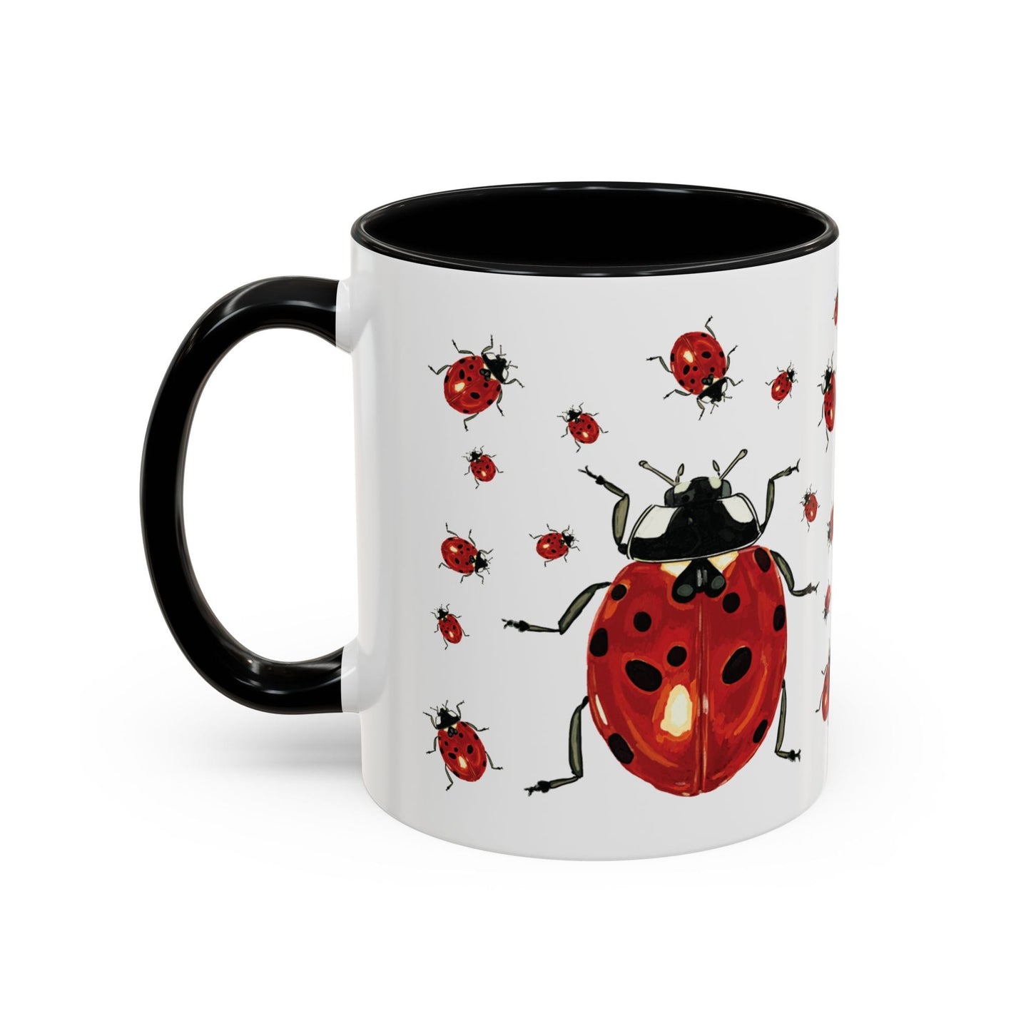 Ladybug Two Tone Ceramic Mug (11oz & 15oz) - Blue Cava