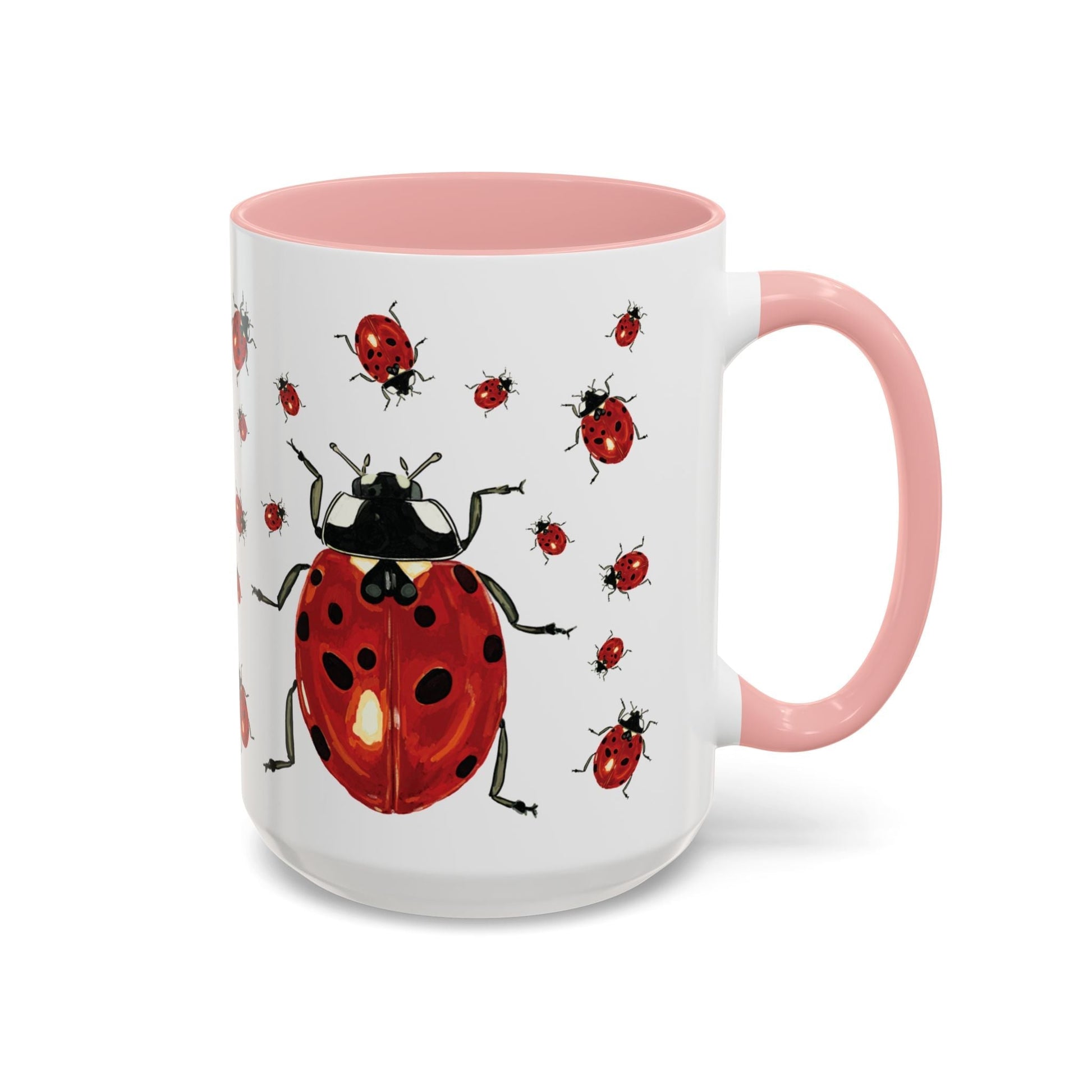 Ladybug Two Tone Ceramic Mug (11oz & 15oz) - Blue Cava