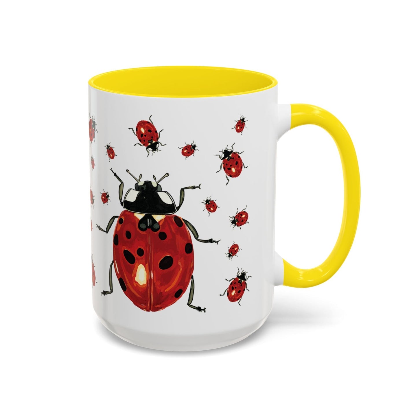 Ladybug Two Tone Ceramic Mug (11oz & 15oz) - Blue Cava