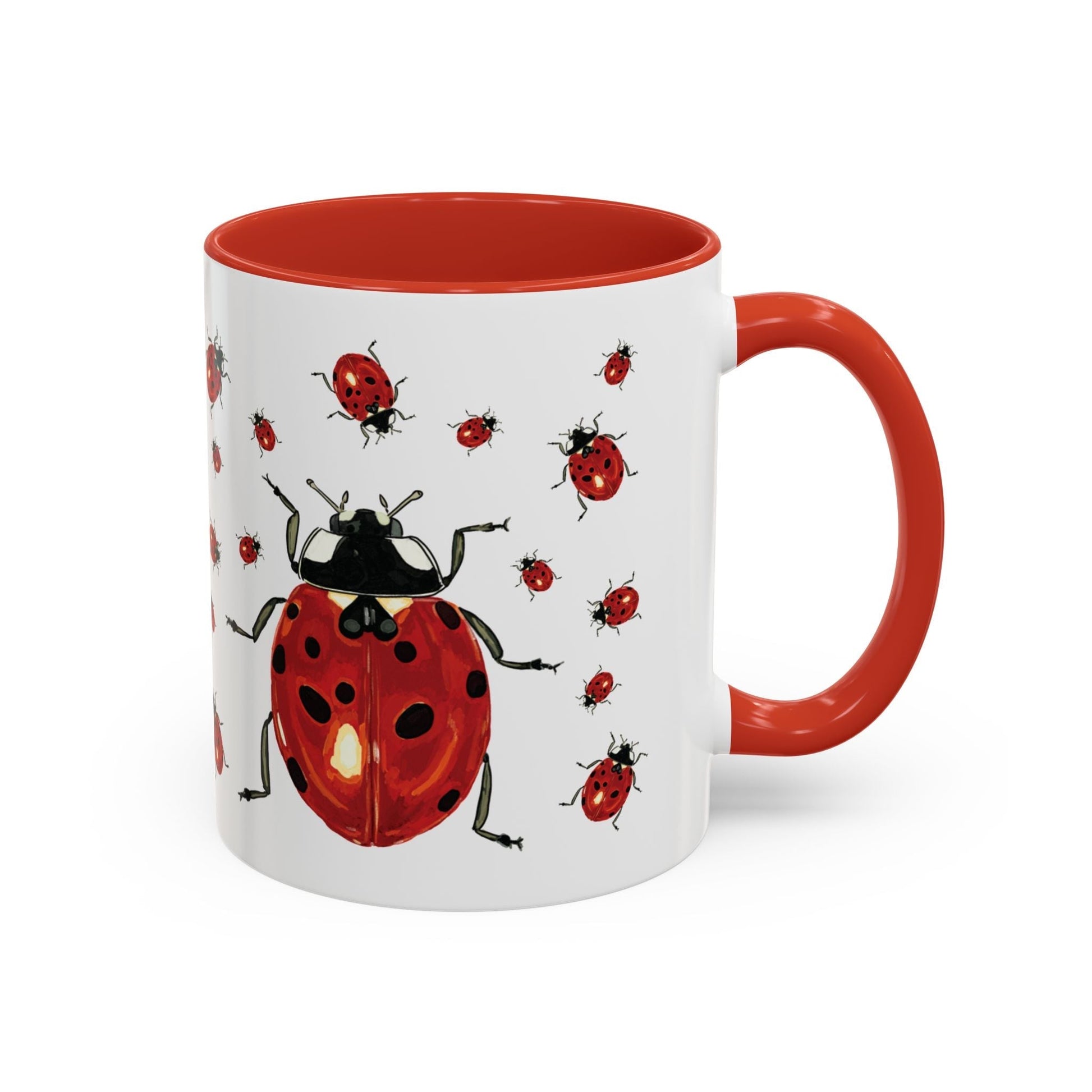 Ladybug Two Tone Ceramic Mug (11oz & 15oz) - Blue Cava