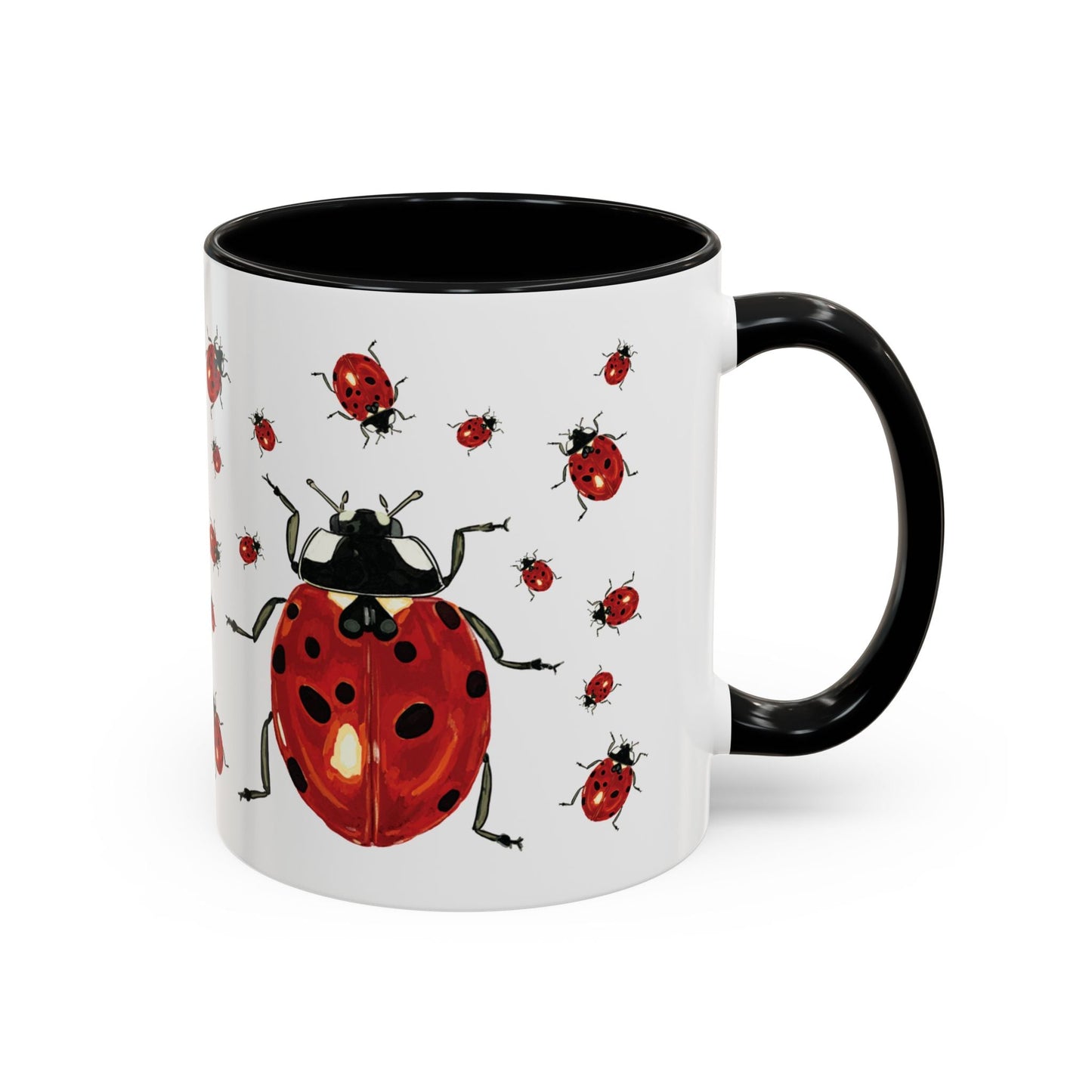 Ladybug Two Tone Ceramic Mug (11oz & 15oz) - Blue Cava