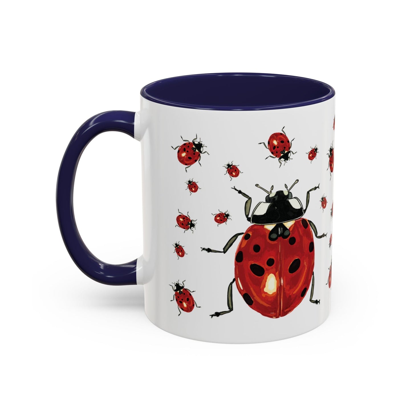 Ladybug Two Tone Ceramic Mug (11oz & 15oz) - Blue Cava