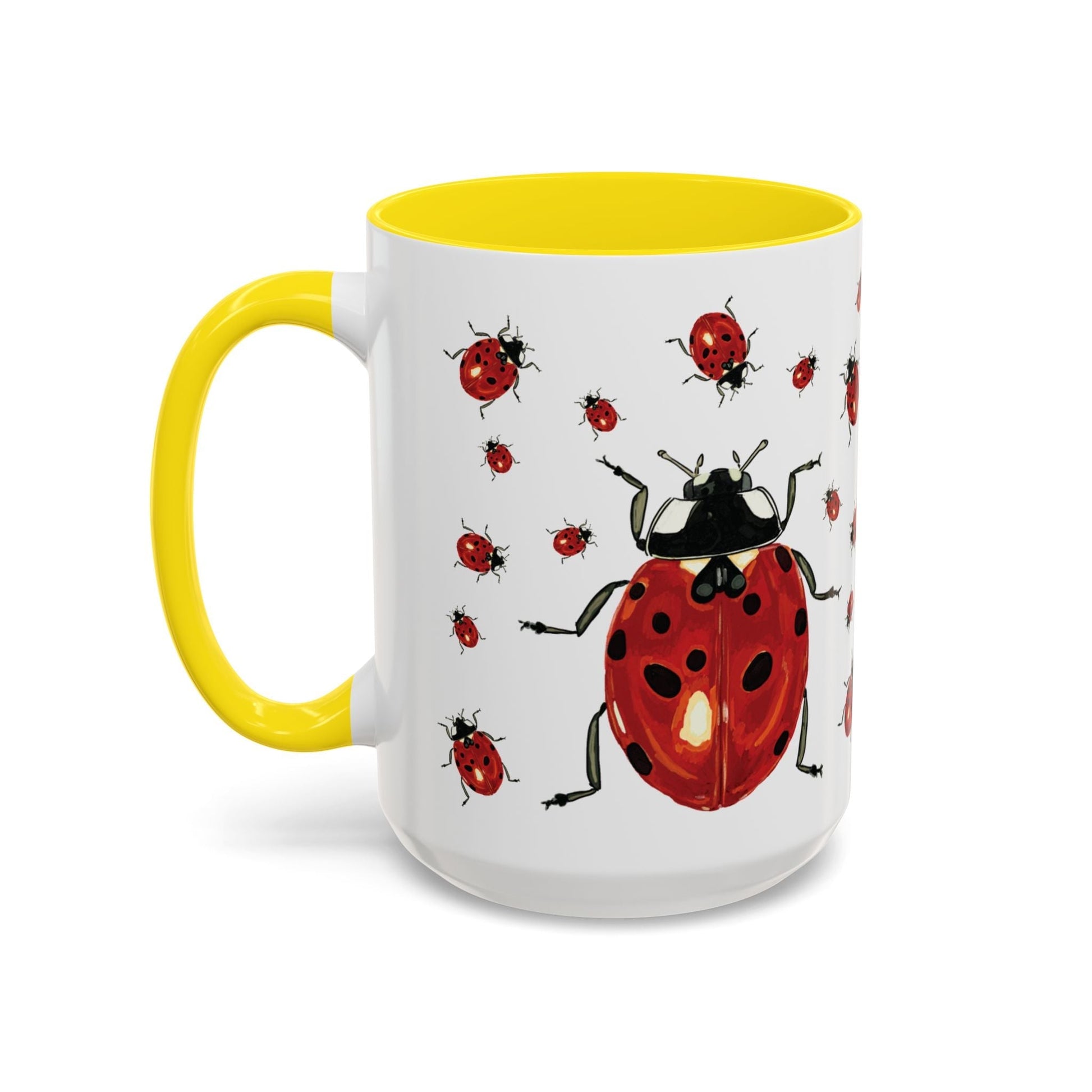 Ladybug Two Tone Ceramic Mug (11oz & 15oz) - Blue Cava