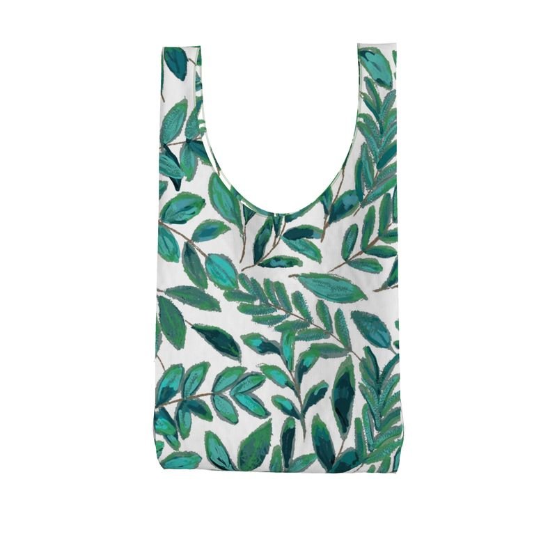 Leaves Shopping Bag - Blue Cava