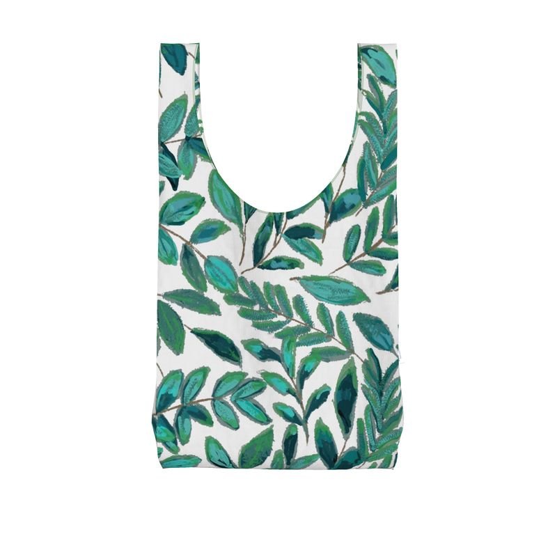 Leaves Shopping Bag - Blue Cava