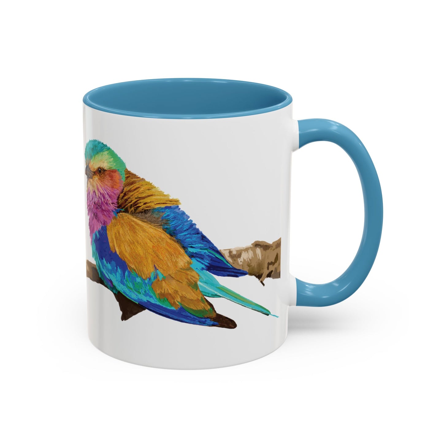 Lilac Breasted Roller Bird Ceramic Mugs (11oz & 15oz) - Blue Cava