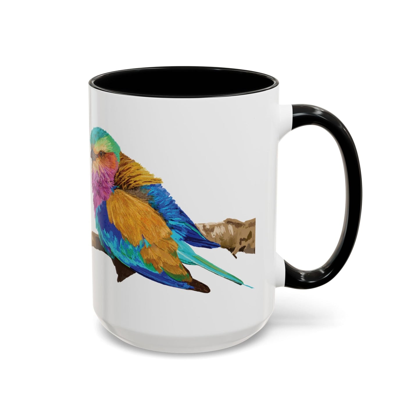 Lilac Breasted Roller Bird Ceramic Mugs (11oz & 15oz) - Blue Cava