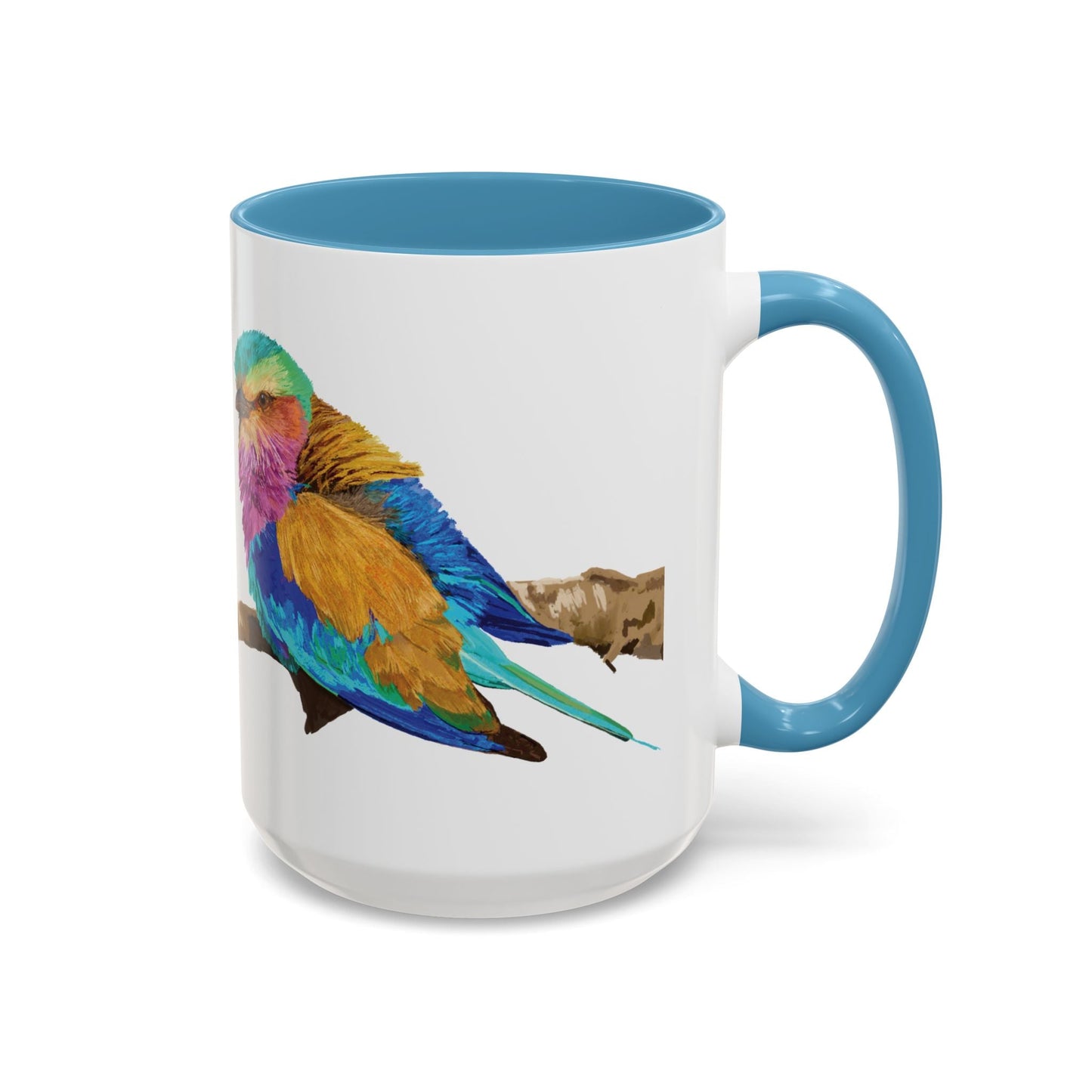 Lilac Breasted Roller Bird Ceramic Mugs (11oz & 15oz) - Blue Cava