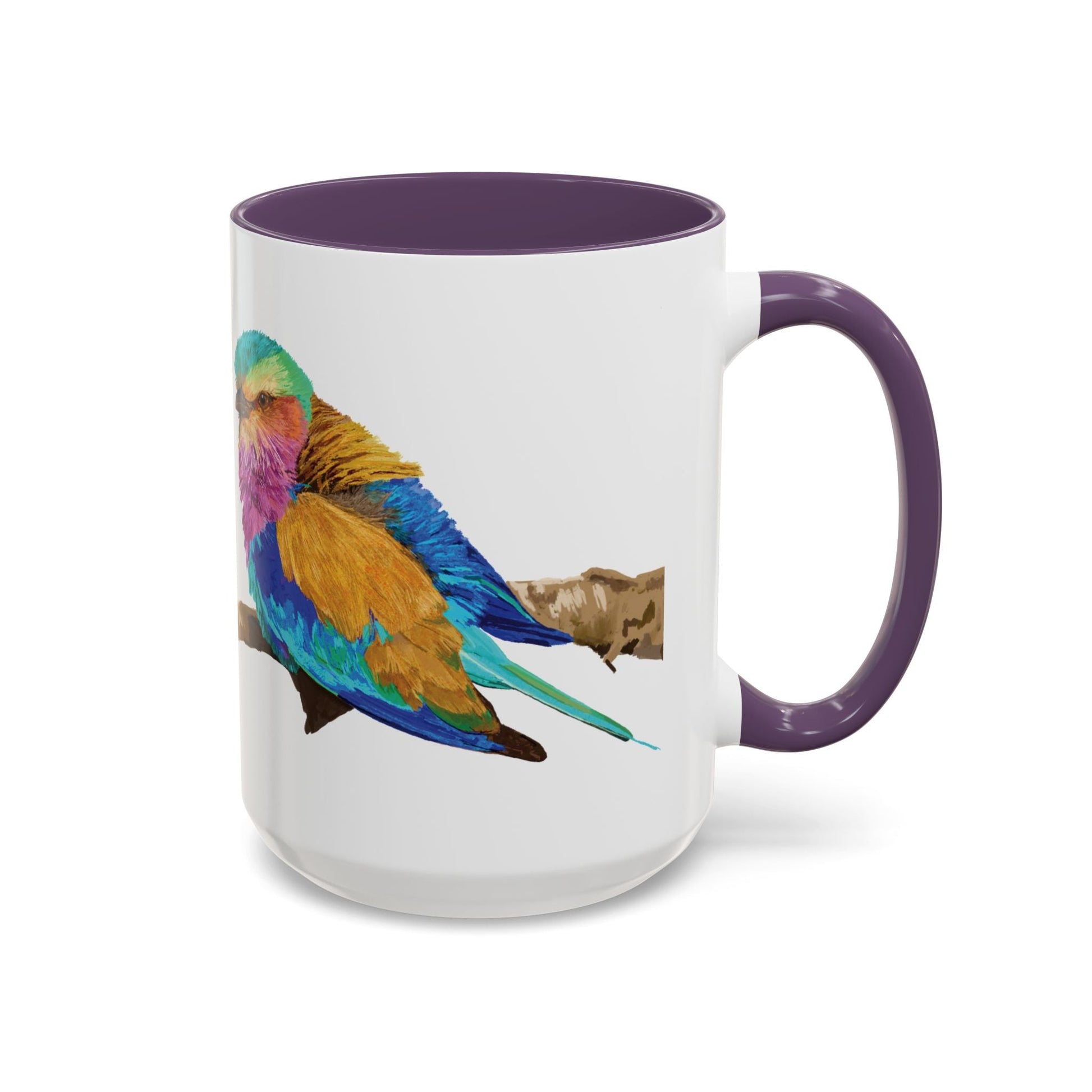 Lilac Breasted Roller Bird Ceramic Mugs (11oz & 15oz) - Blue Cava