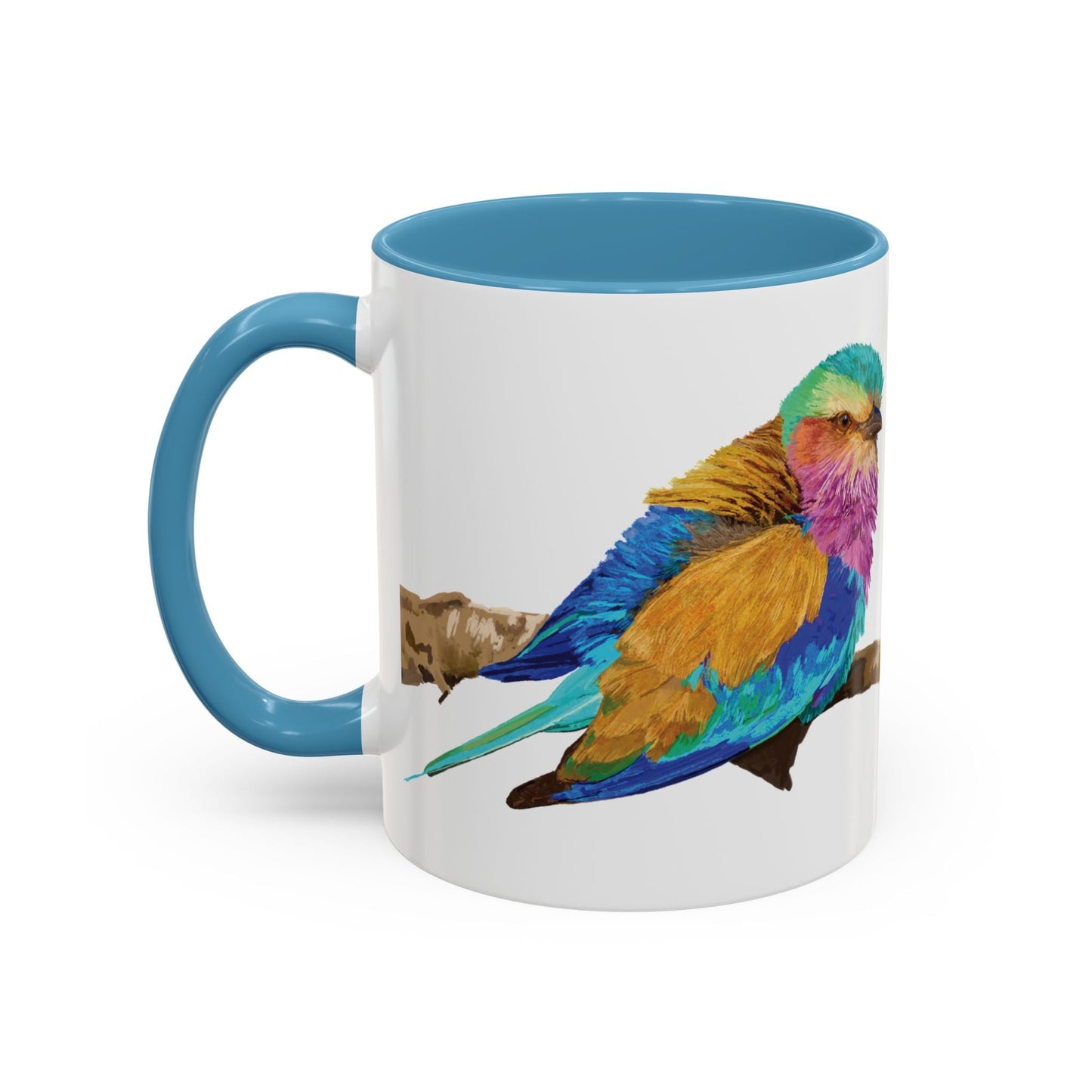 Lilac Breasted Roller Bird Ceramic Mugs (11oz & 15oz) - Blue Cava