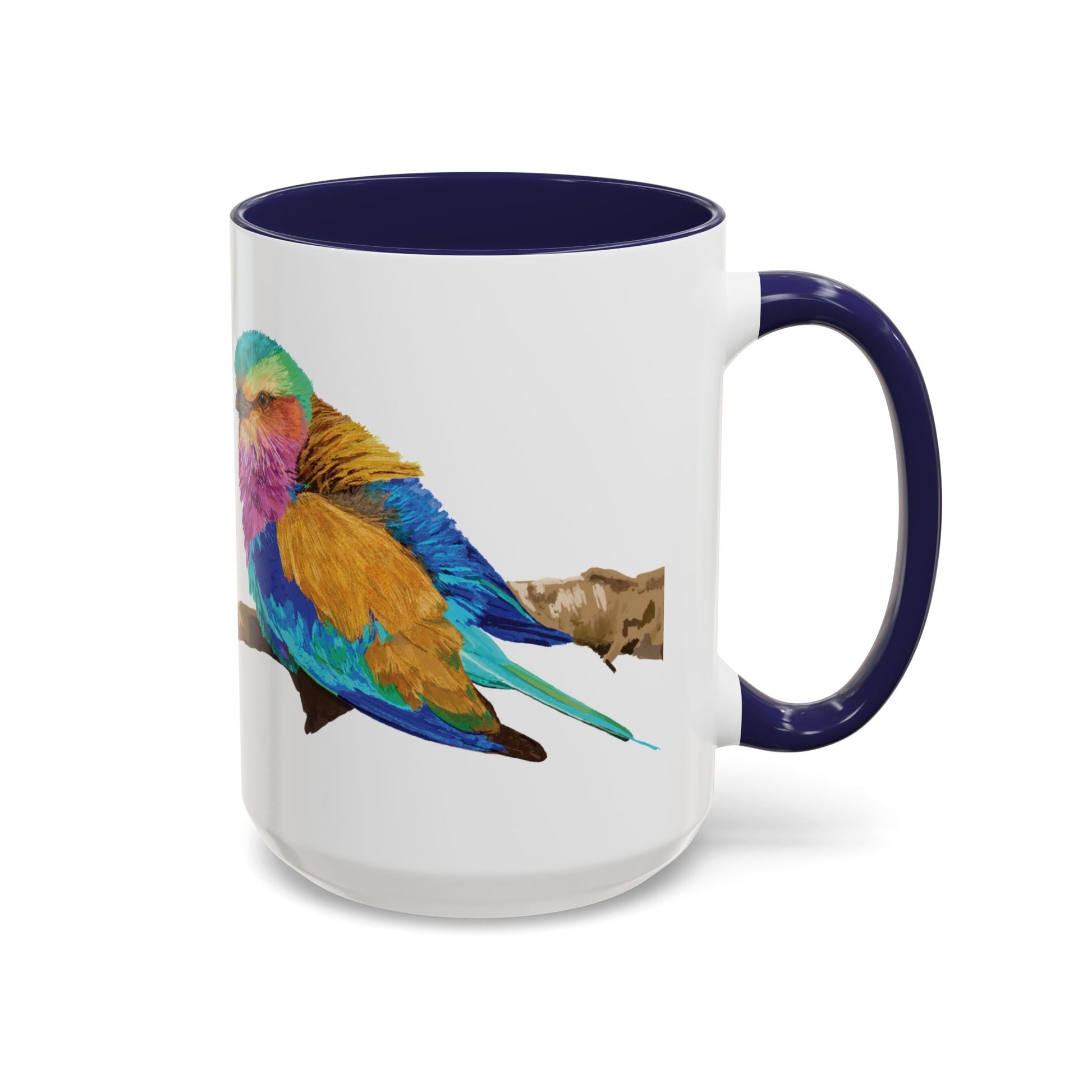 Lilac Breasted Roller Bird Ceramic Mugs (11oz & 15oz) - Blue Cava