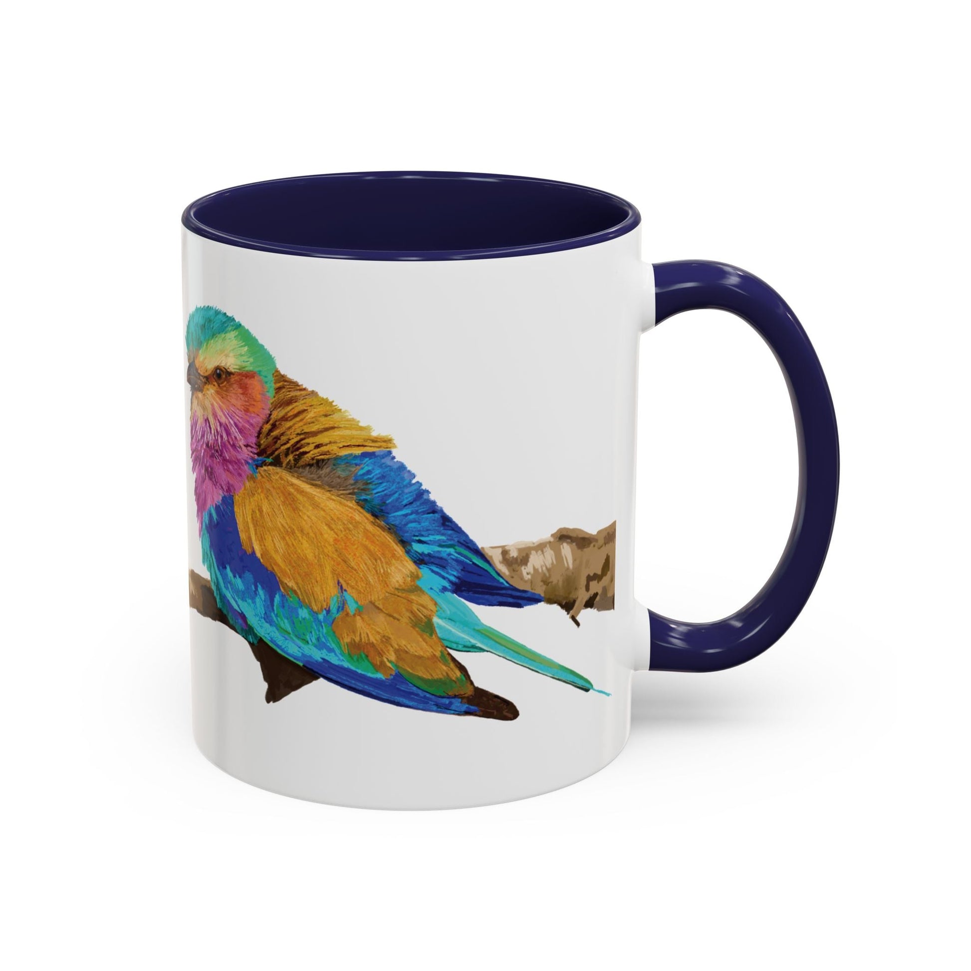 Lilac Breasted Roller Bird Ceramic Mugs (11oz & 15oz) - Blue Cava