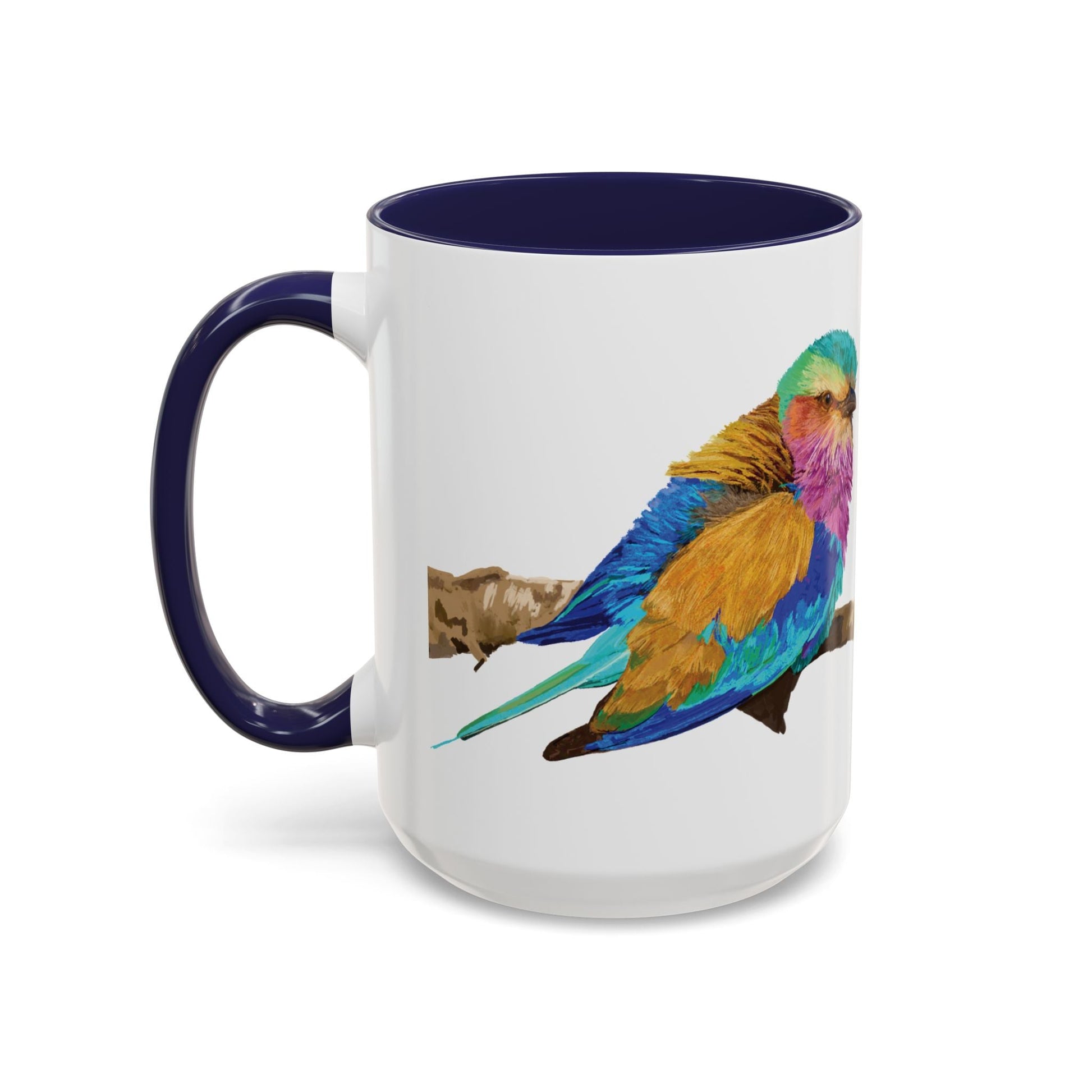 Lilac Breasted Roller Bird Ceramic Mugs (11oz & 15oz) - Blue Cava