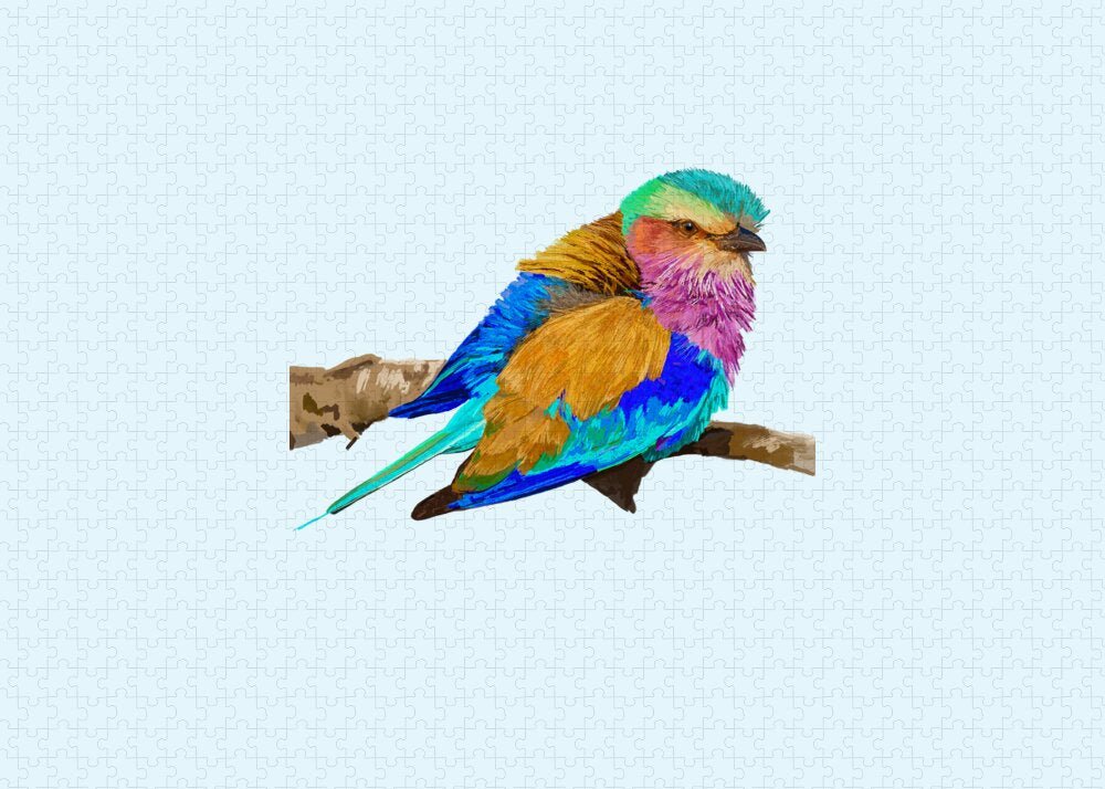 Lilac Breasted Roller Bird - Puzzle - Blue Cava