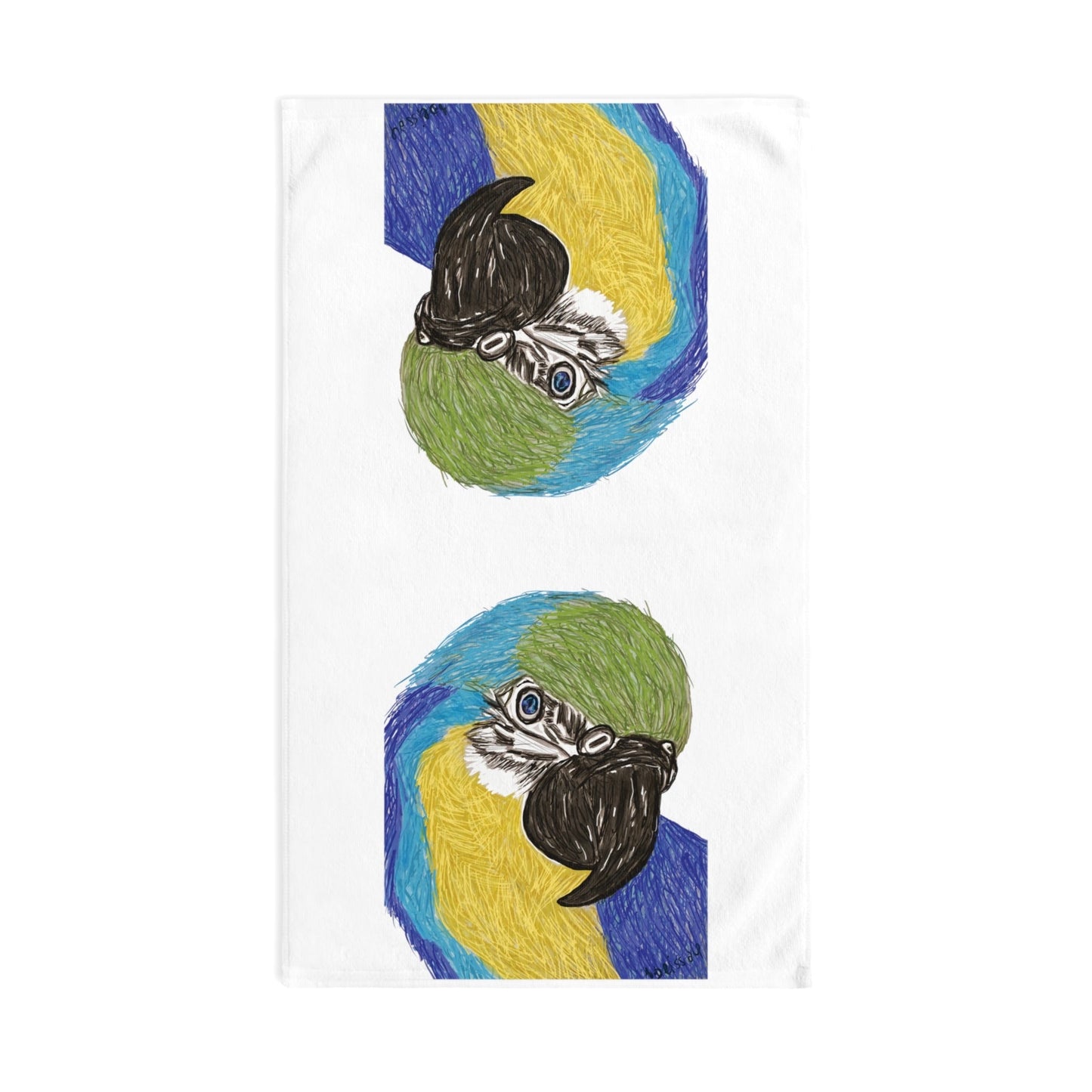 MacawHand Towel-Poly/Cotton - Blue Cava