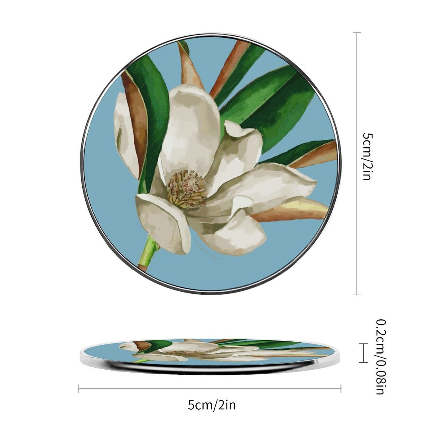 Magnolia Fridge Magnets - Blue Cava