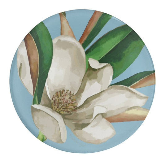 Magnolia Glass Magnetic Refrigerator Magnets - Blue Cava