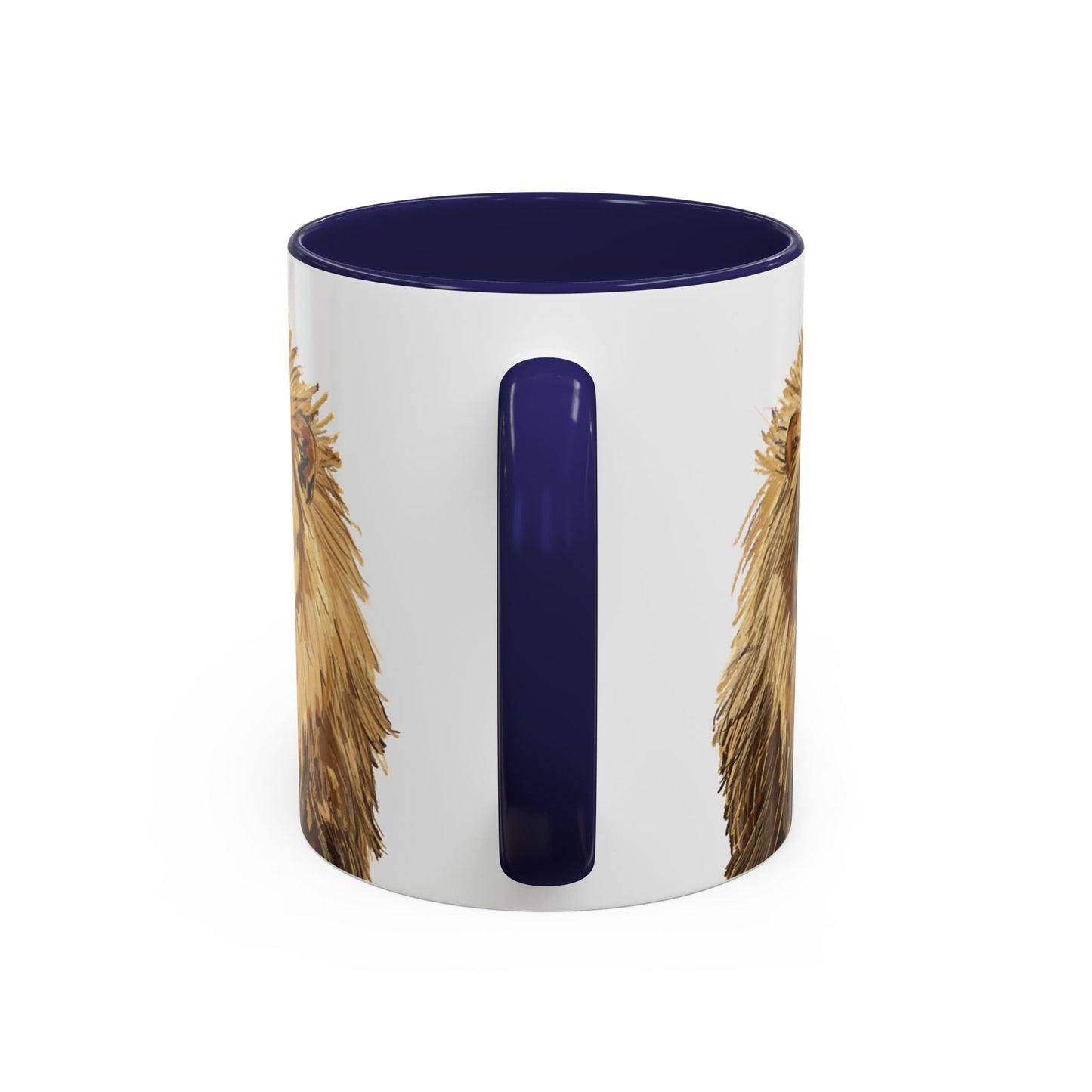 Majestic Lion Accent Coffee Mug - 11oz & 15oz | Perfect Gift for Animal Lovers | Bold, Stylish Design - Blue Cava