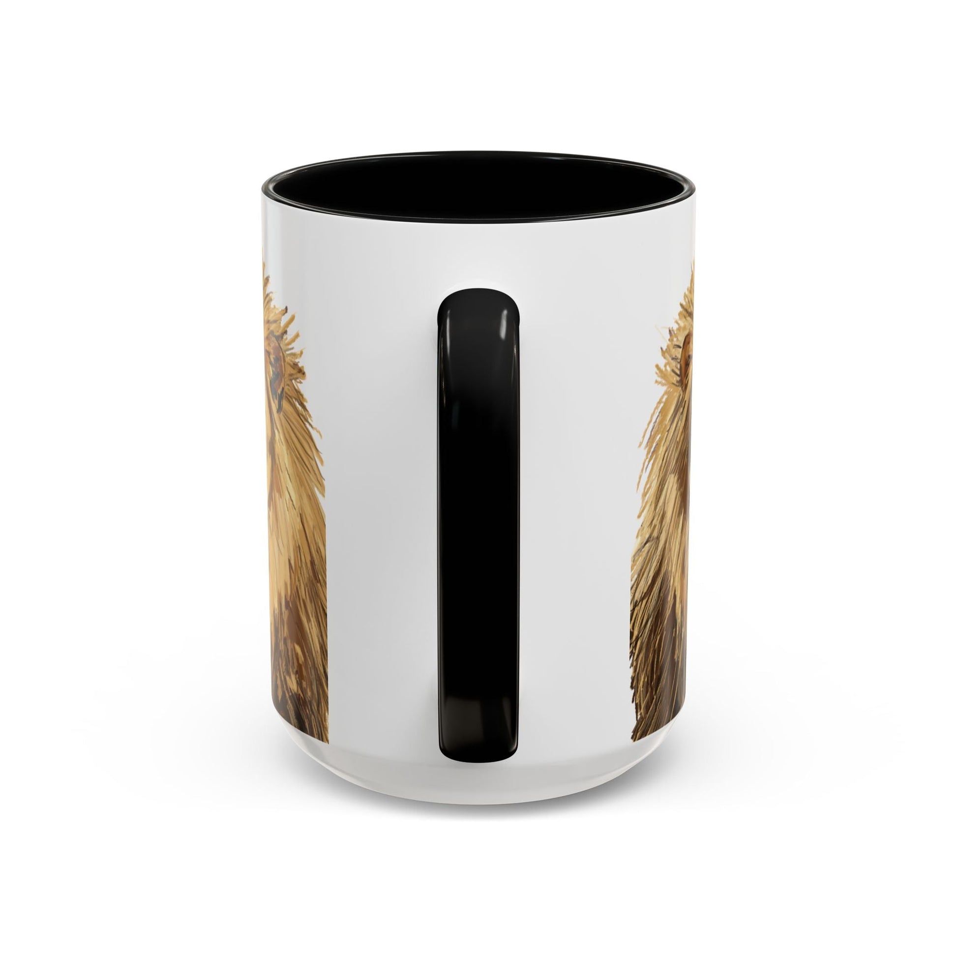 Majestic Lion Accent Coffee Mug - 11oz & 15oz | Perfect Gift for Animal Lovers | Bold, Stylish Design - Blue Cava