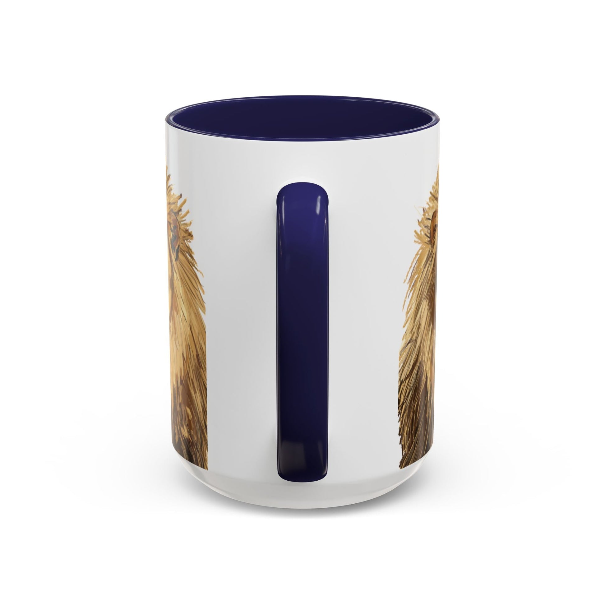 Majestic Lion Accent Coffee Mug - 11oz & 15oz | Perfect Gift for Animal Lovers | Bold, Stylish Design - Blue Cava