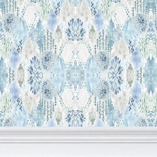 Native Wallpaper - Blue Cava