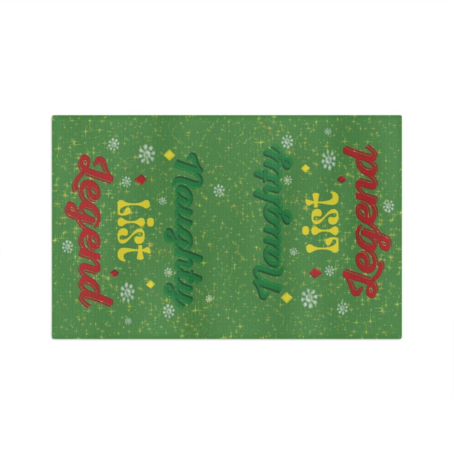 Naughty List Legend Microfiber Waffle Towel - Blue Cava