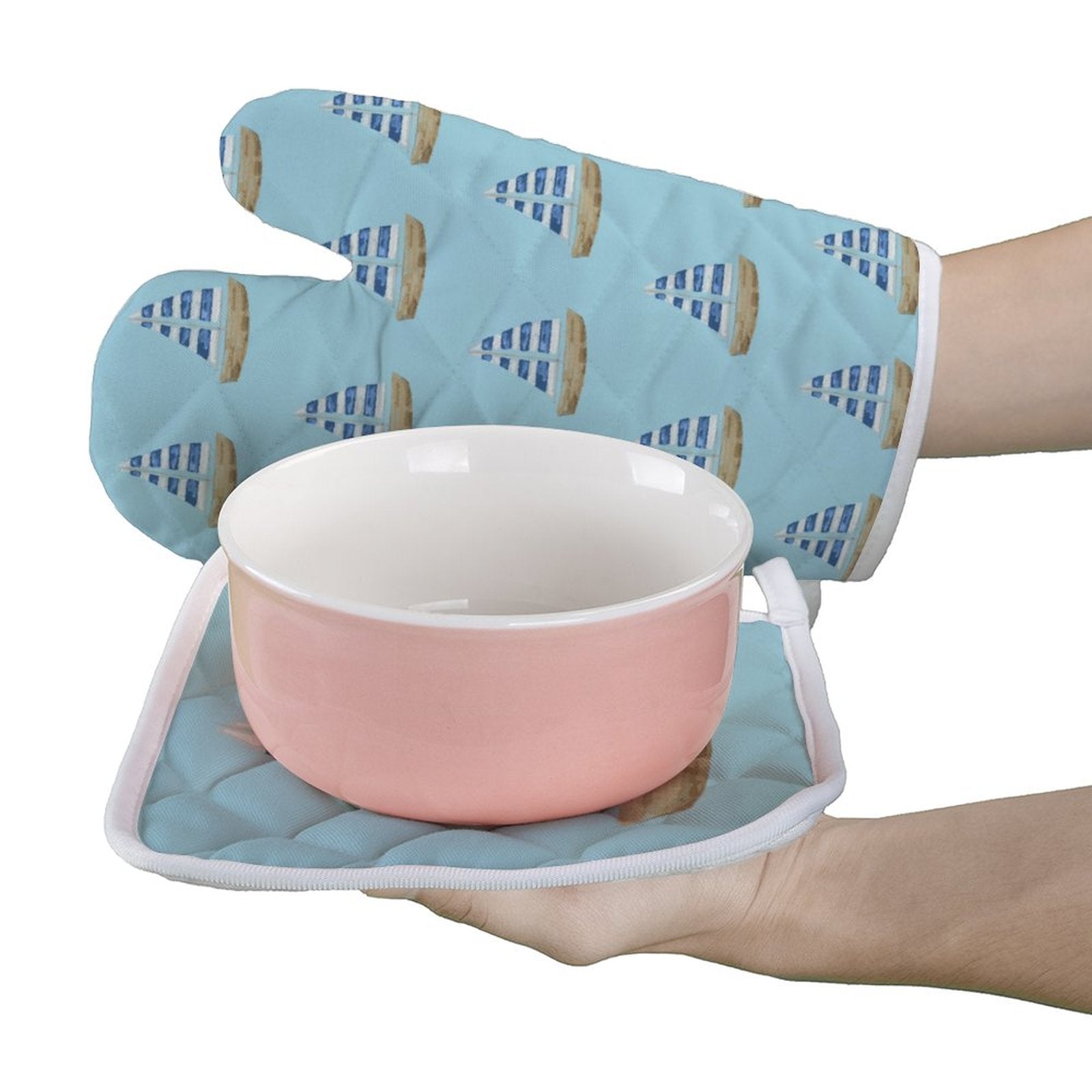 Oven Mitt Set of 2 - Blue Cava