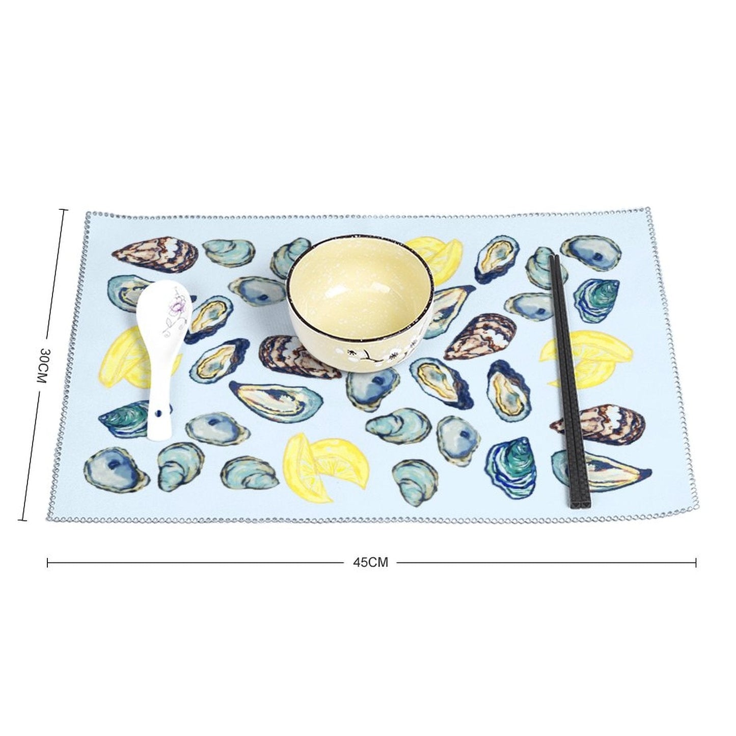 Oyster Roast Placemat Set of 4 - Blue Cava