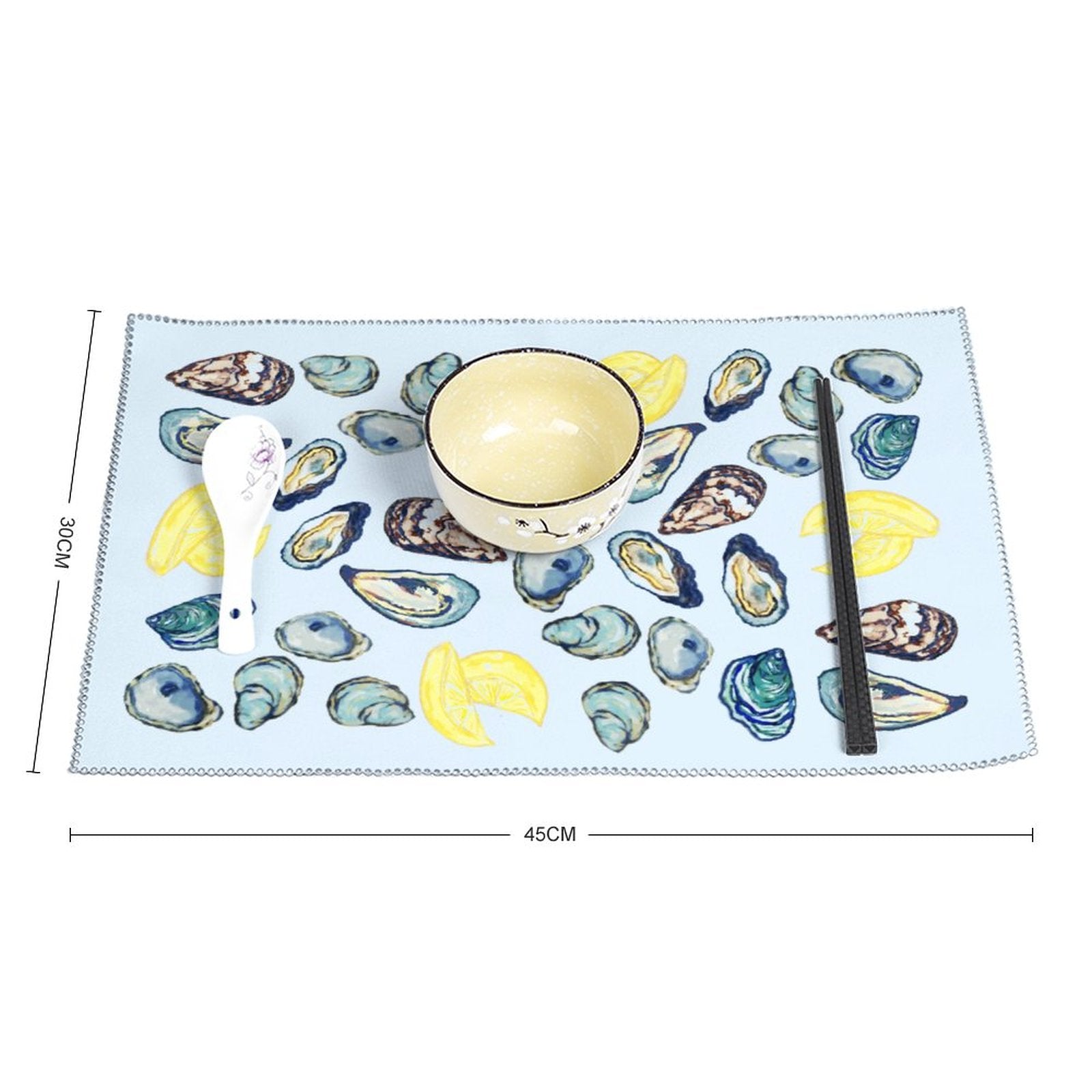 Oyster Roast Placemat Set of 4 - Blue Cava