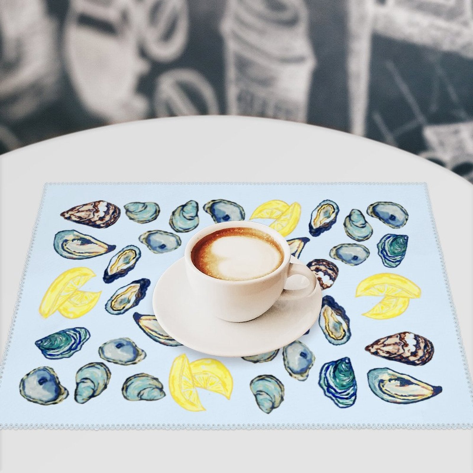 Oyster Roast Placemat Set of 4 - Blue Cava