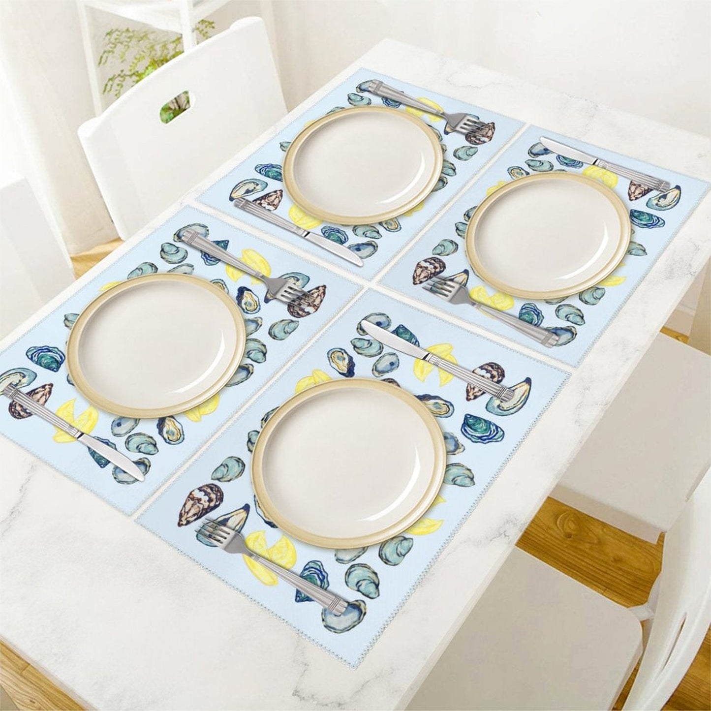 Oyster Roast Placemat Set of 4 - Blue Cava