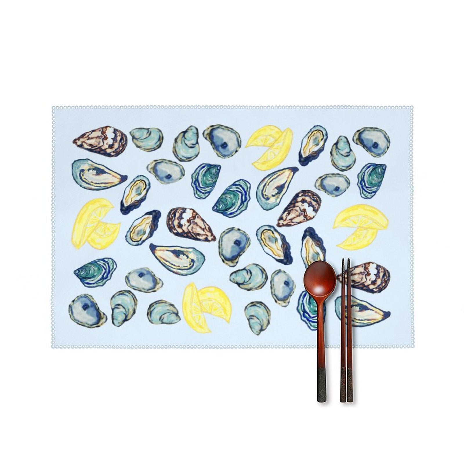 Oyster Roast Placemat Set of 4 - Blue Cava