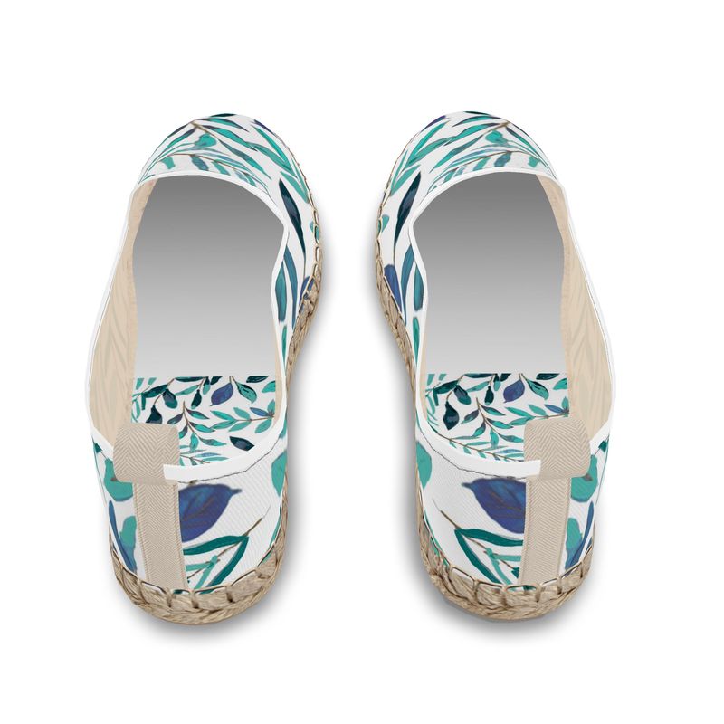 Palm Leaf Espadrilles - Blue Cava