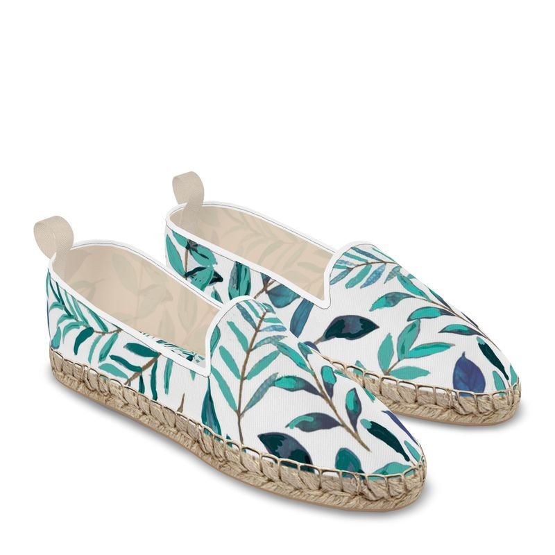 Palm Leaf Espadrilles - Blue Cava