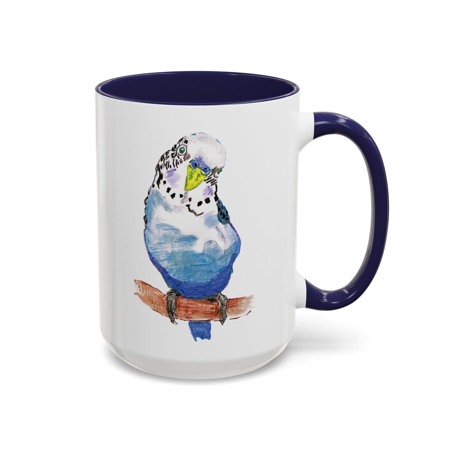 Parakeet Two Tone Coffee Mug (11oz & 15oz) - Blue Cava