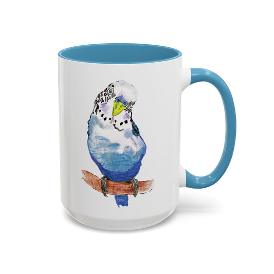 Parakeet Two Tone Coffee Mug (11oz & 15oz) - Blue Cava