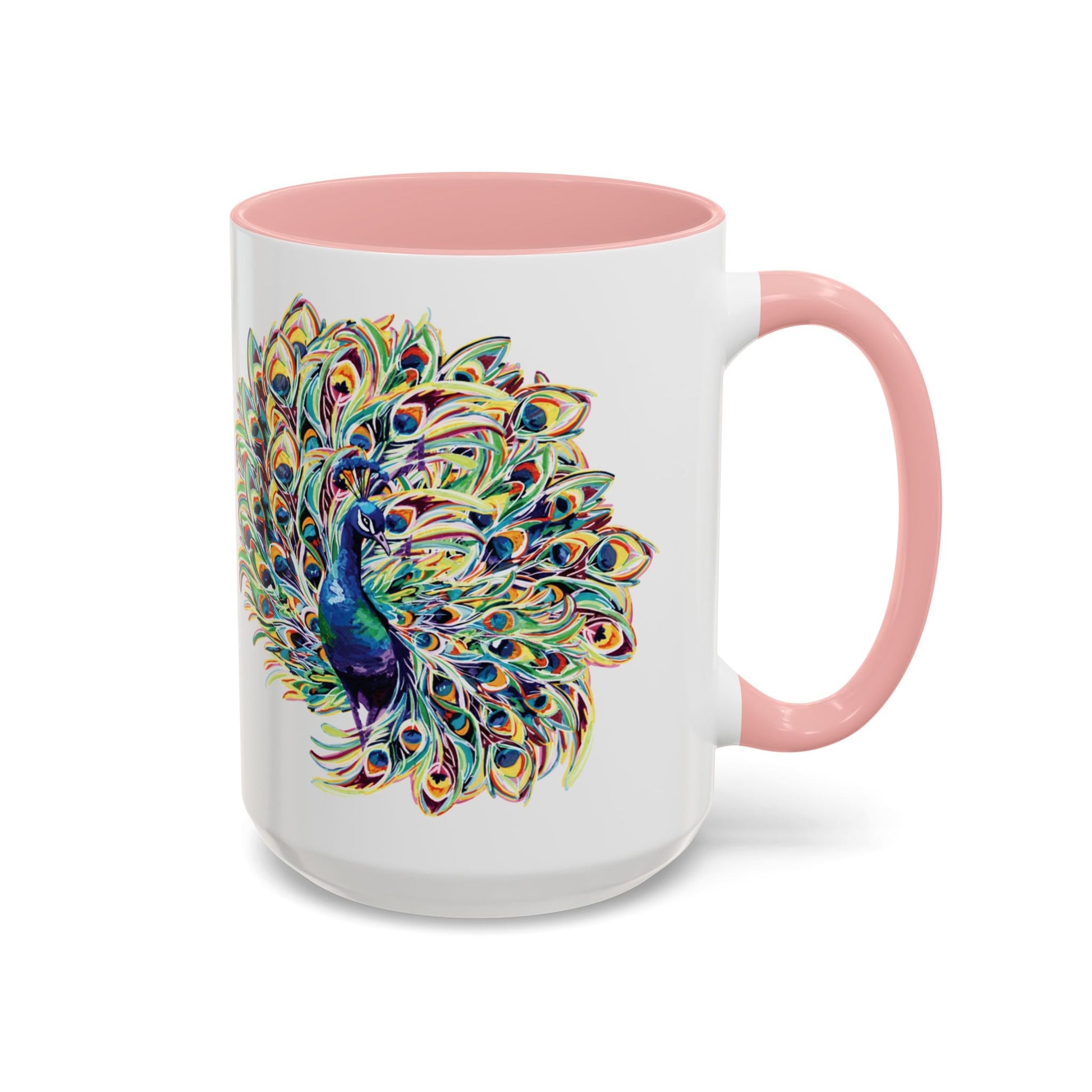 Peacock Burst Two Tone Ceramic Mugs (11oz & 15oz) - Blue Cava