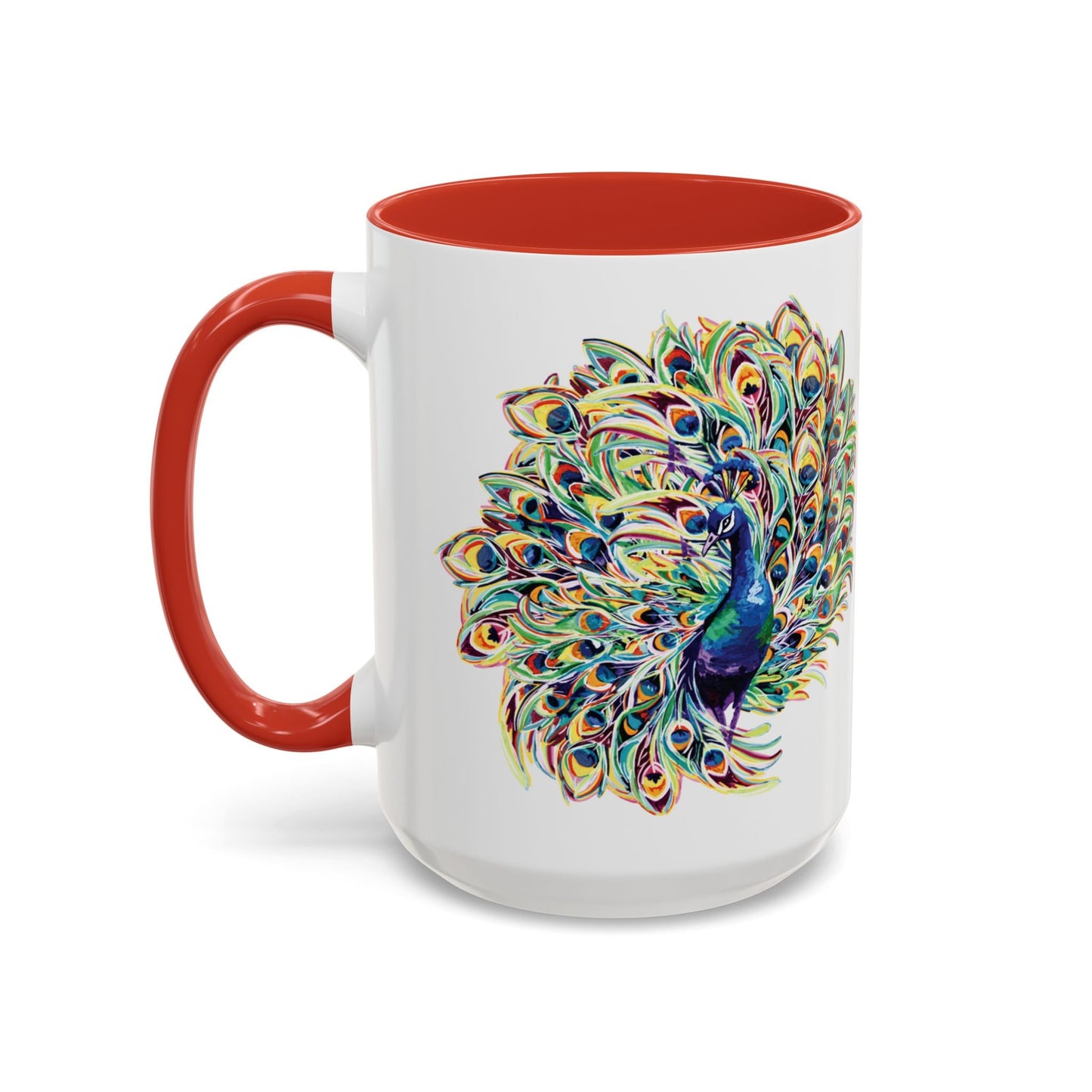 Peacock Burst Two Tone Ceramic Mugs (11oz & 15oz) - Blue Cava