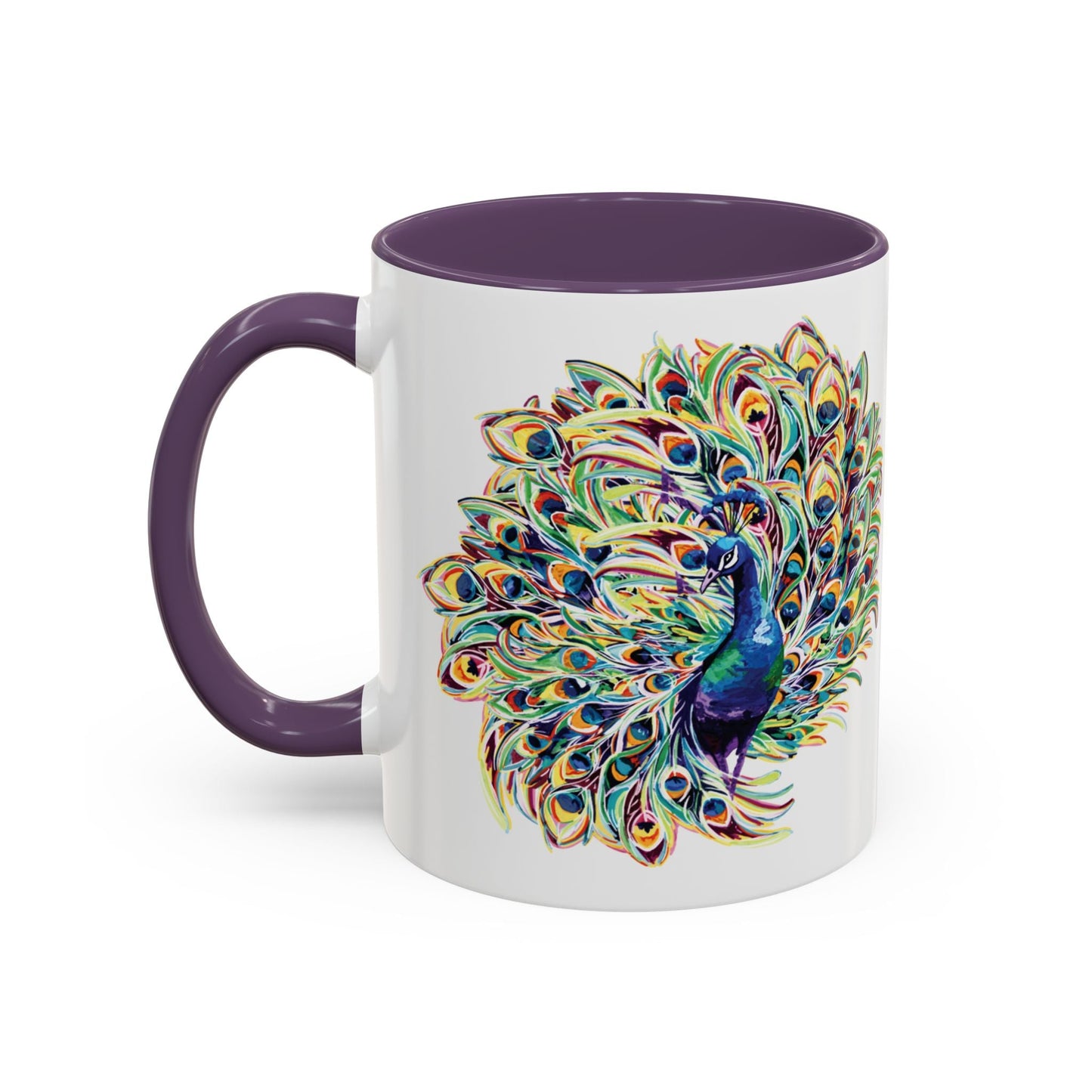 Peacock Burst Two Tone Ceramic Mugs (11oz & 15oz) - Blue Cava