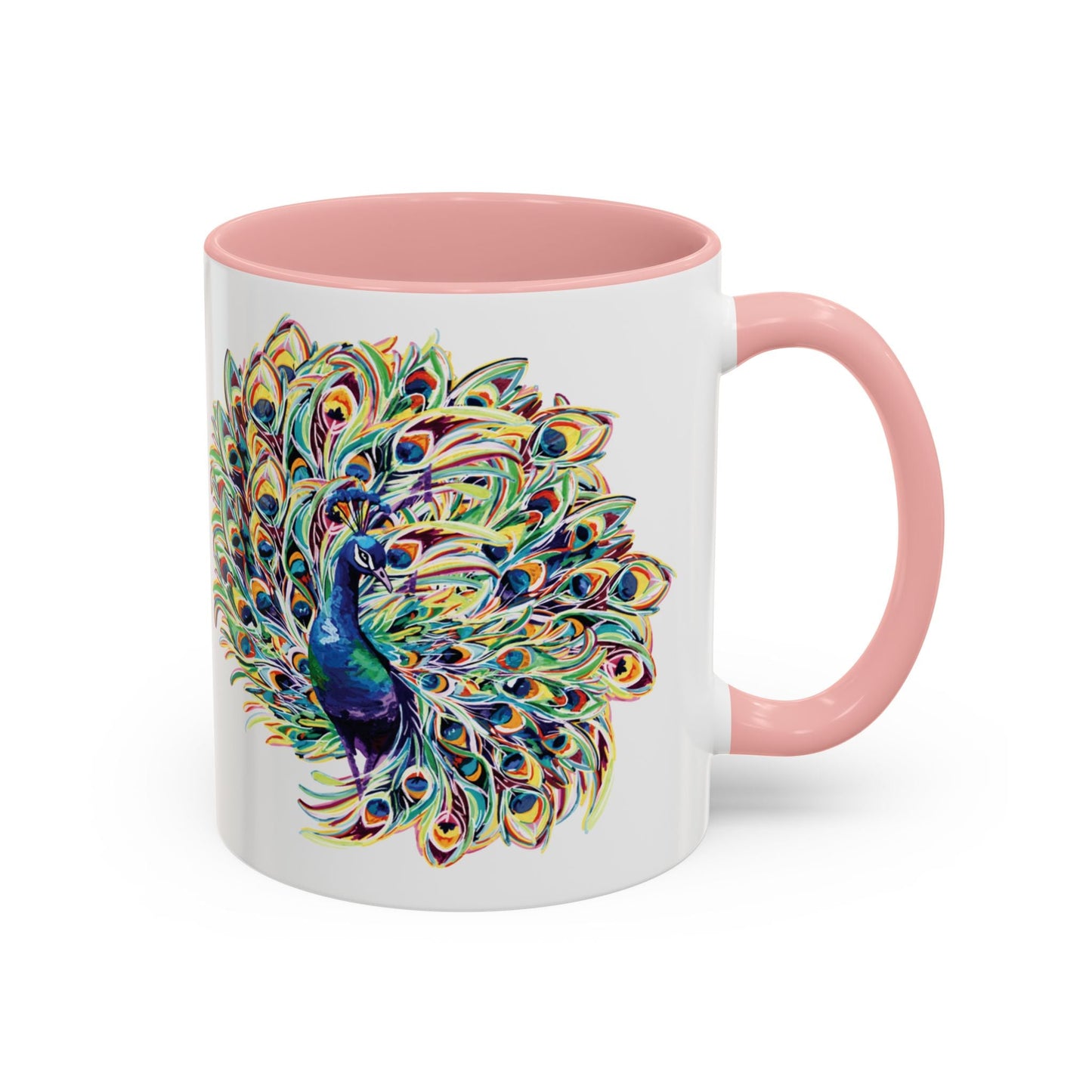 Peacock Burst Two Tone Ceramic Mugs (11oz & 15oz) - Blue Cava