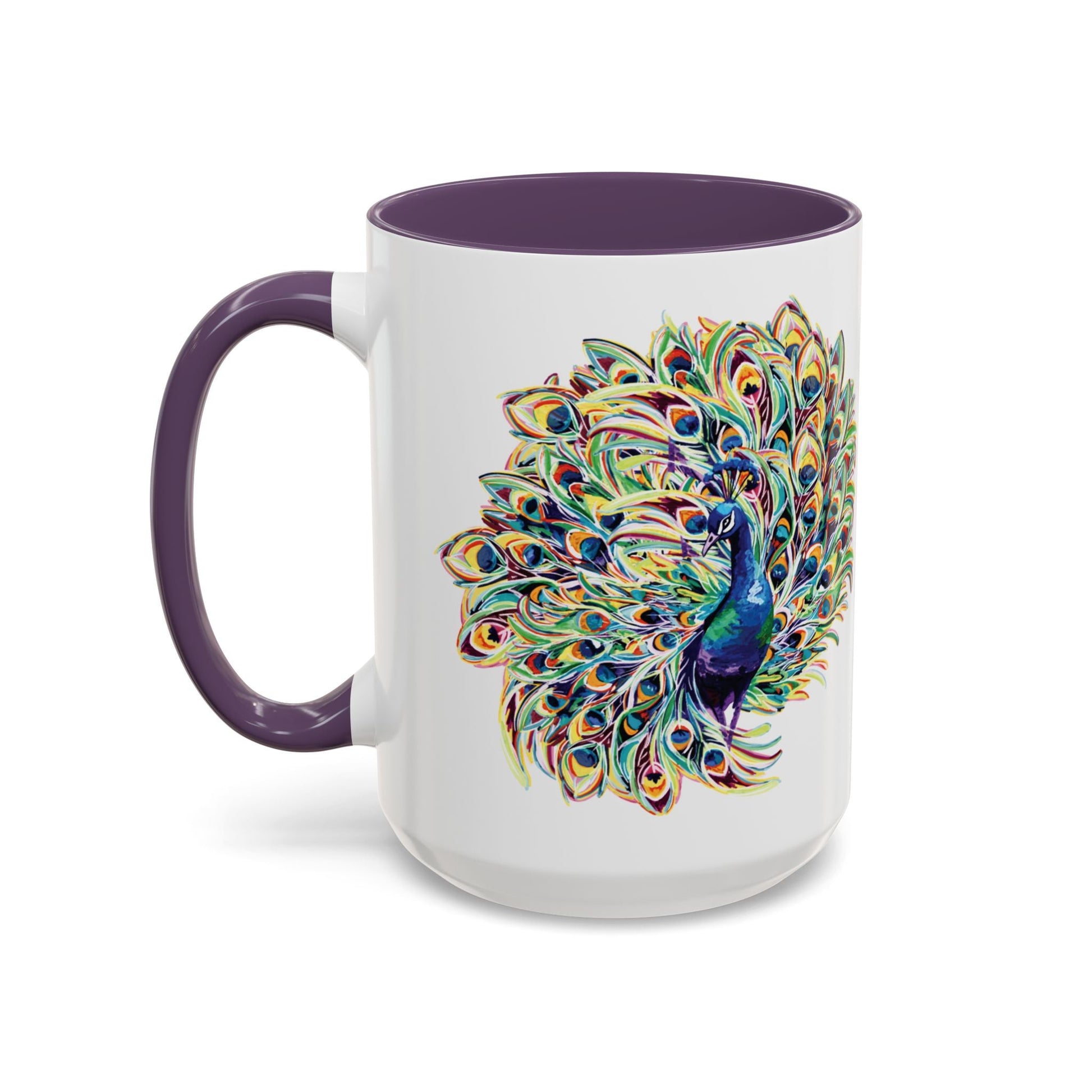 Peacock Burst Two Tone Ceramic Mugs (11oz & 15oz) - Blue Cava